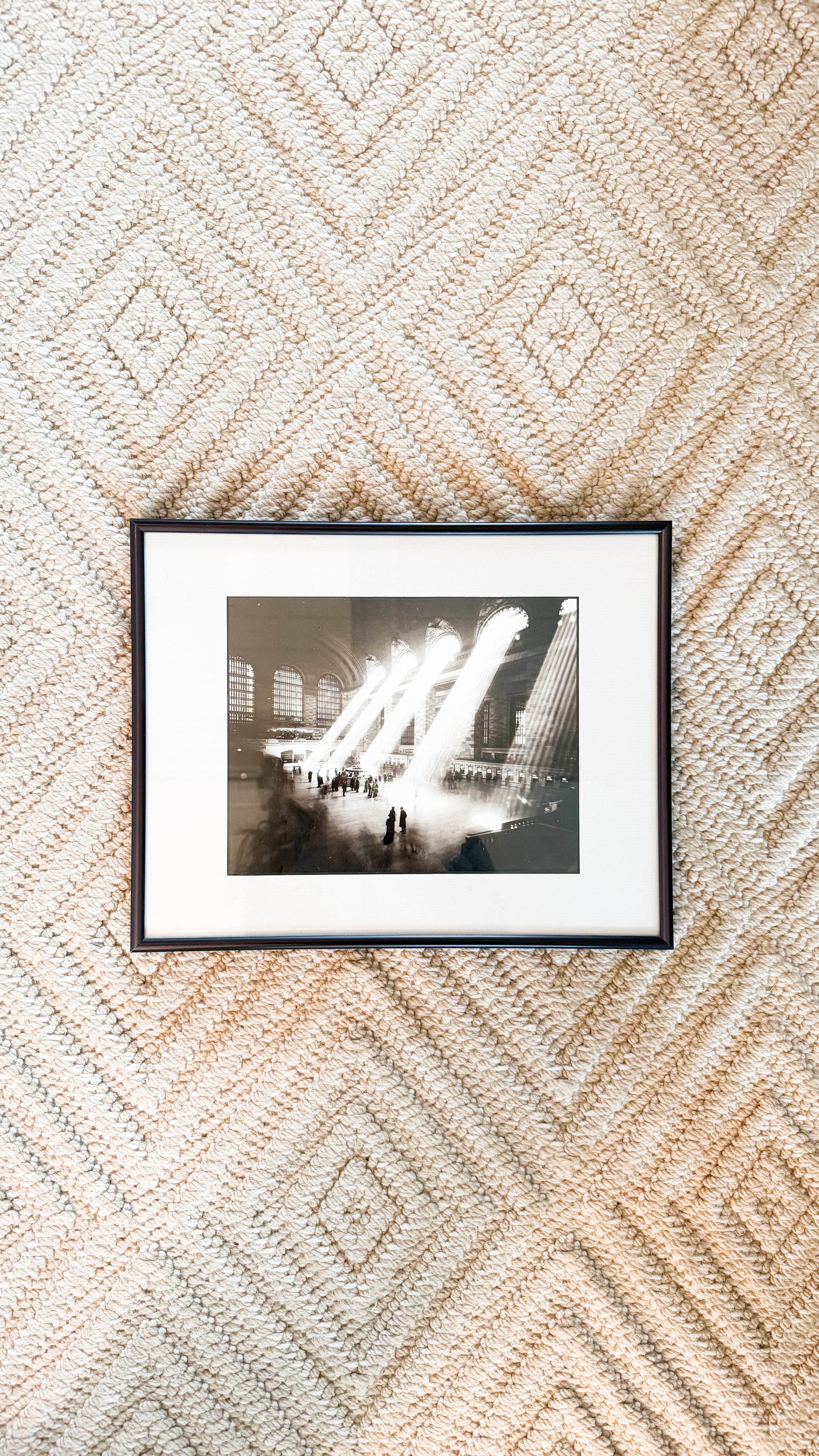 Vintage Framed 1941 Photograph of Grand Central Station, New York