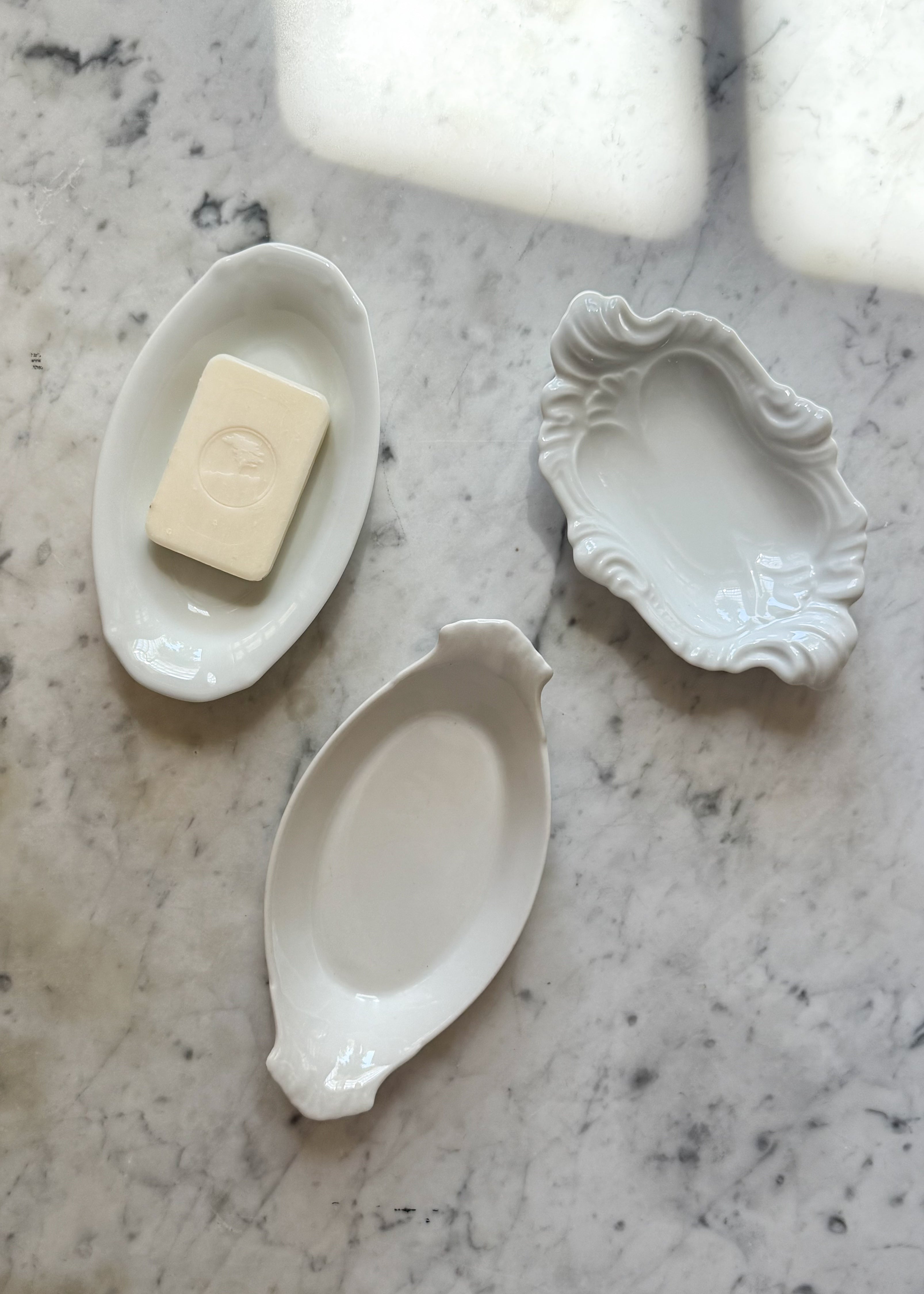 Vintage White Trinket Dish