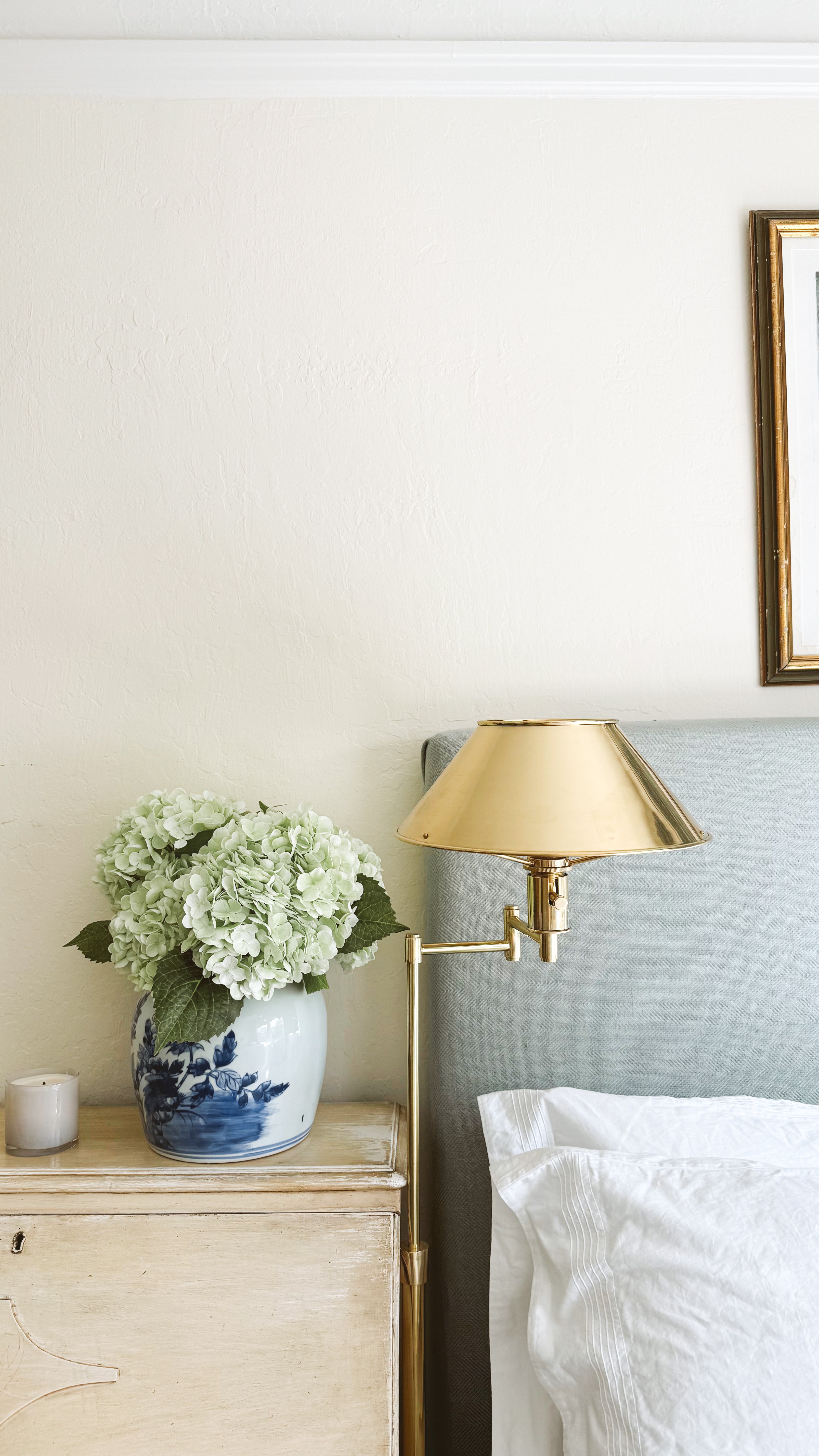 Blue Peony Porcelain Lidded Ginger Jar