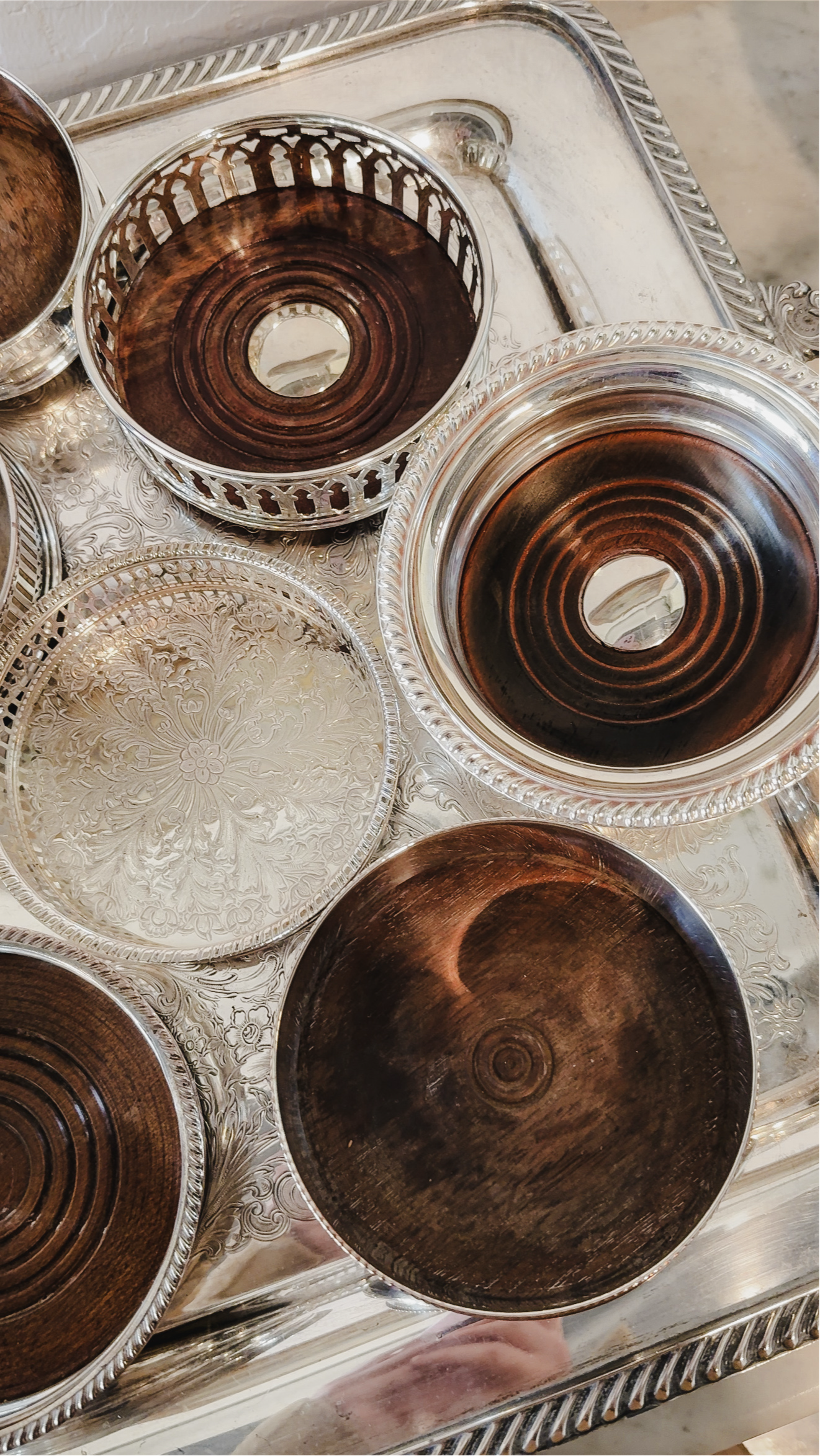 Antique/Vintage English Wine Coasters