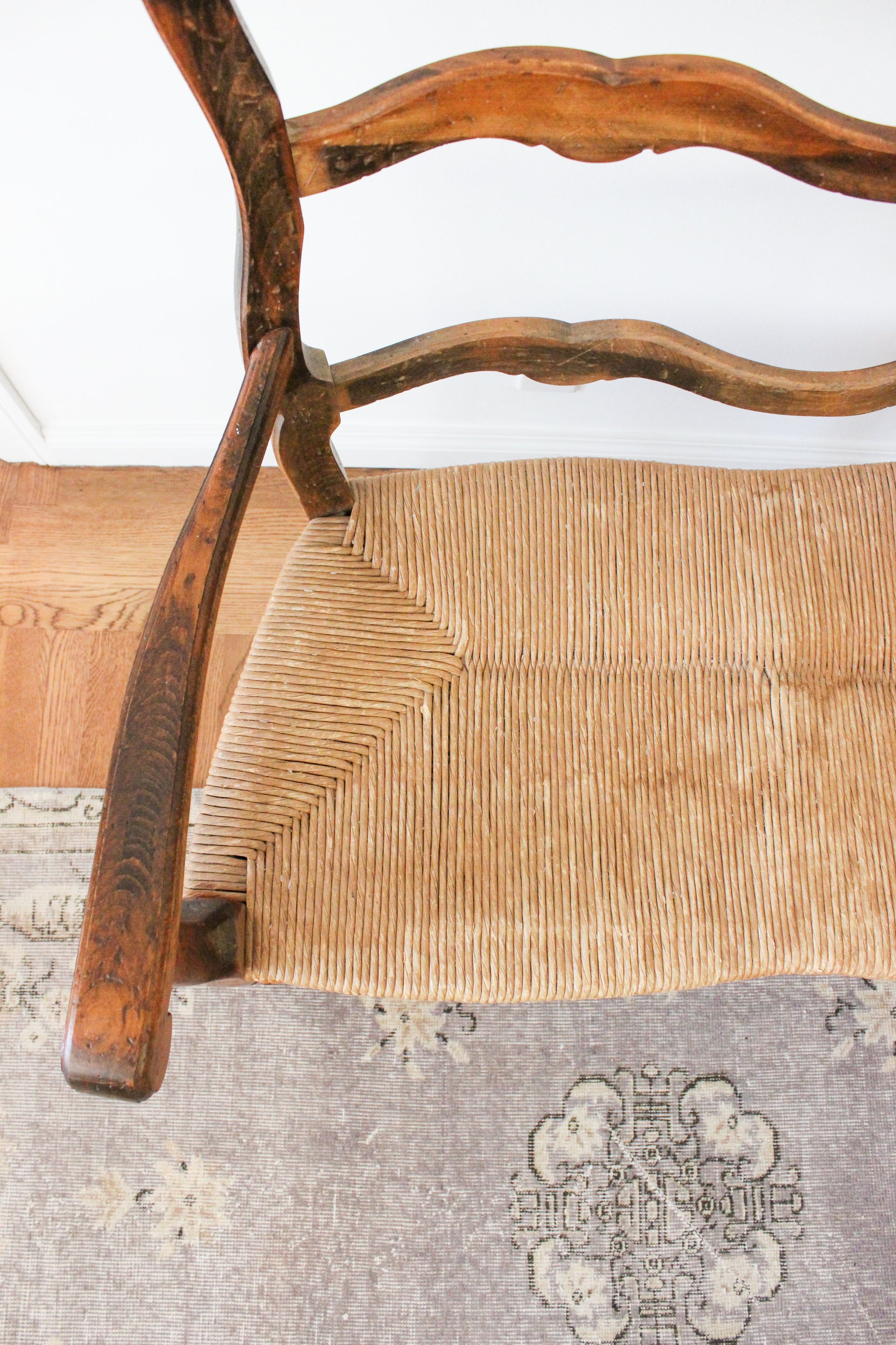 Early Vintage Italian Walnut Bench
