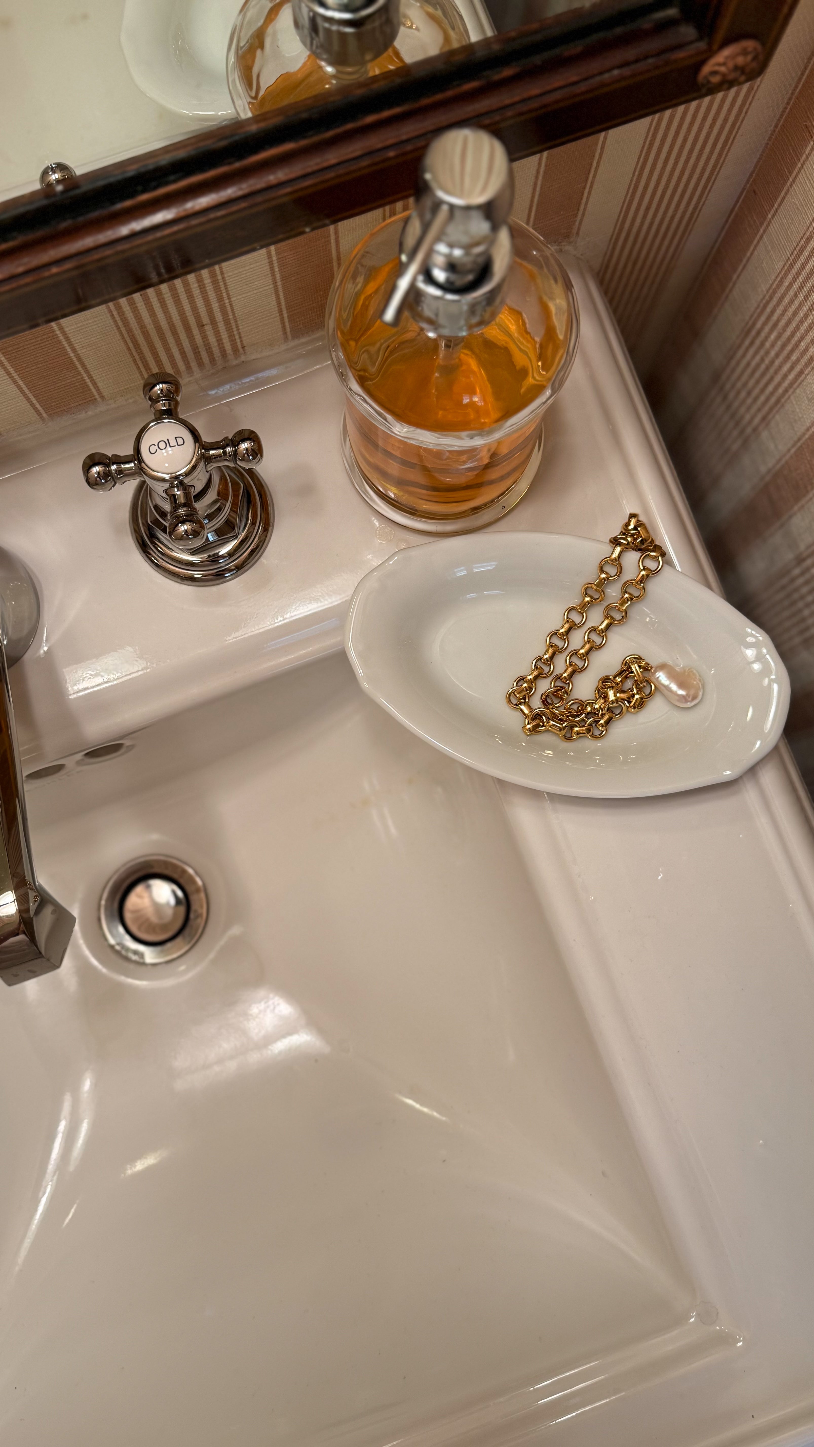 Vintage White Trinket Dish