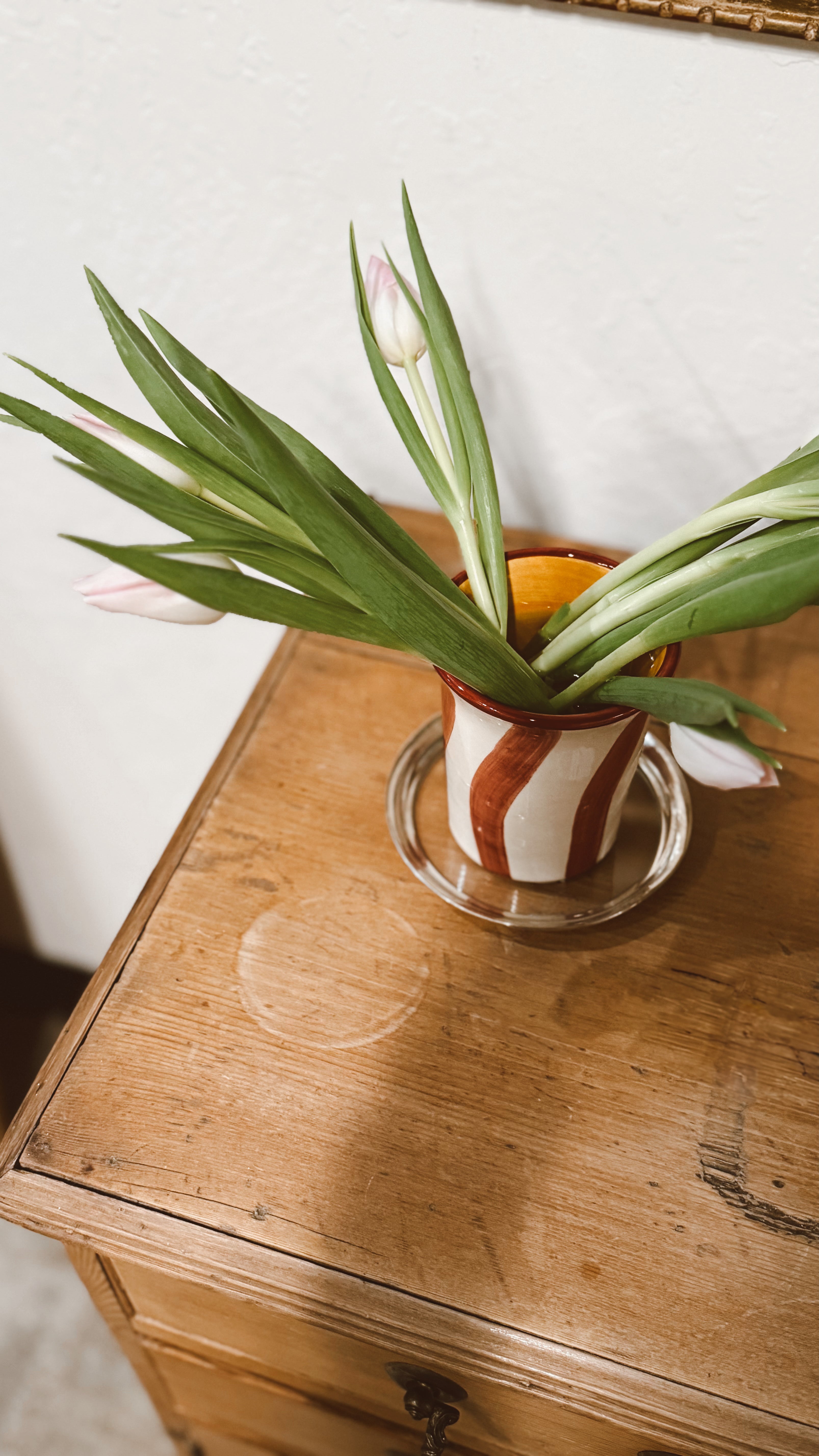 Glass & Sterling Wine Coaster