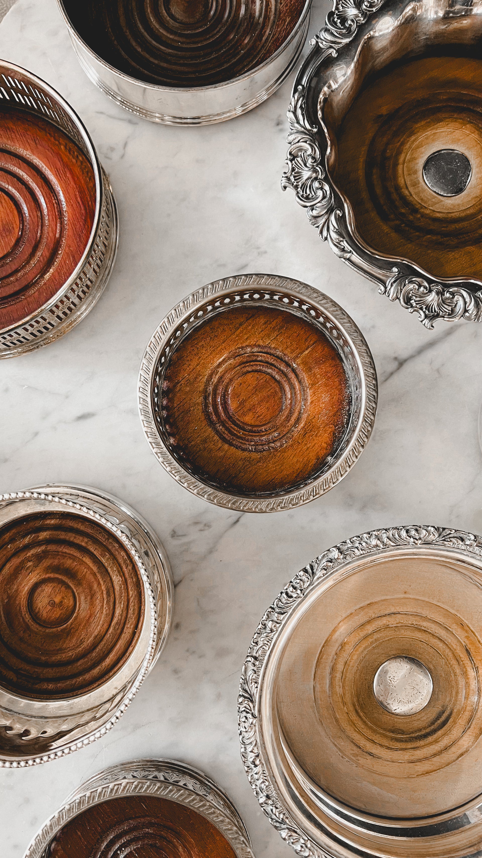 Antique/Vintage English Wine Coasters