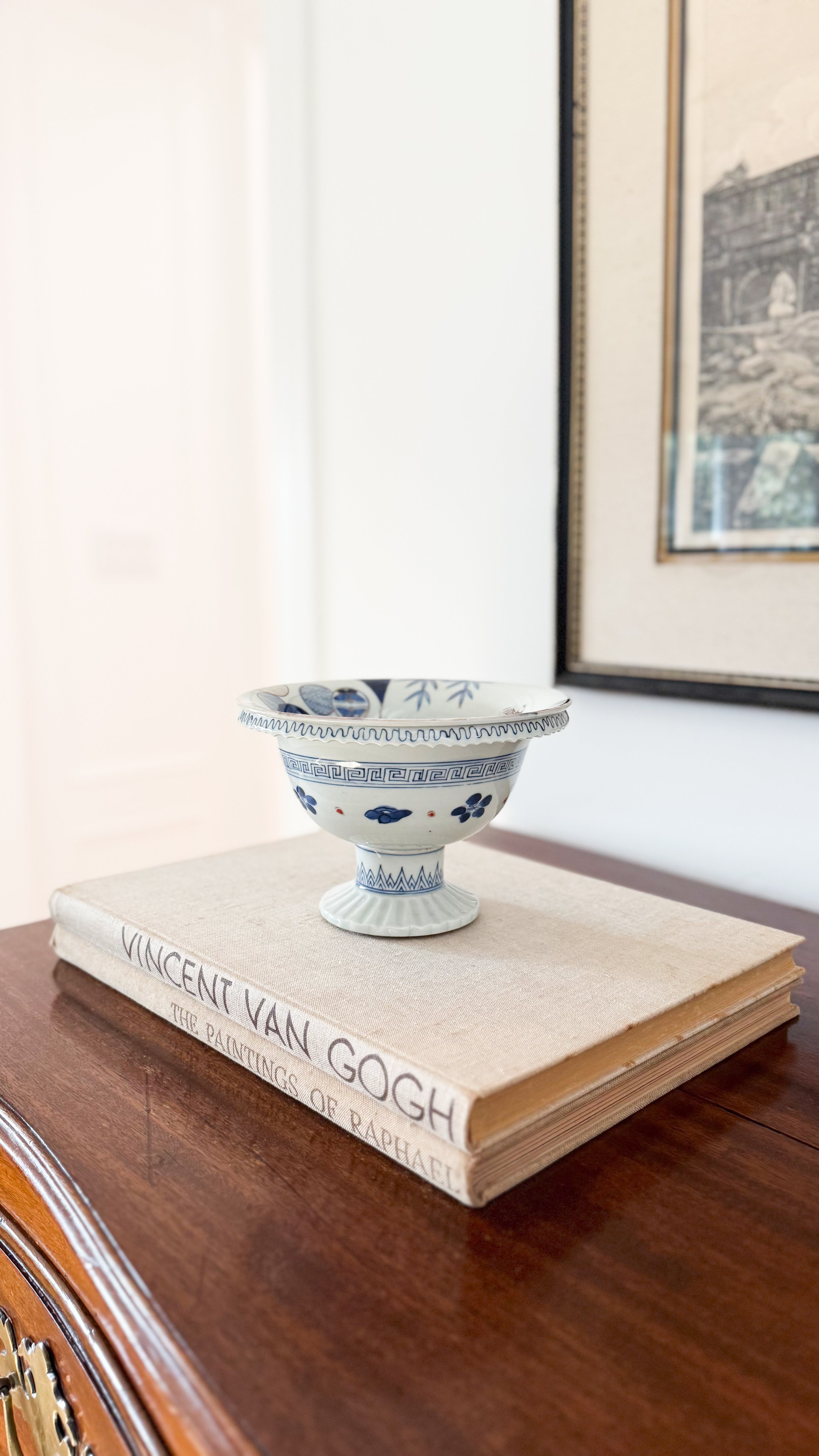 Antique Japanese Pedestal Bowl