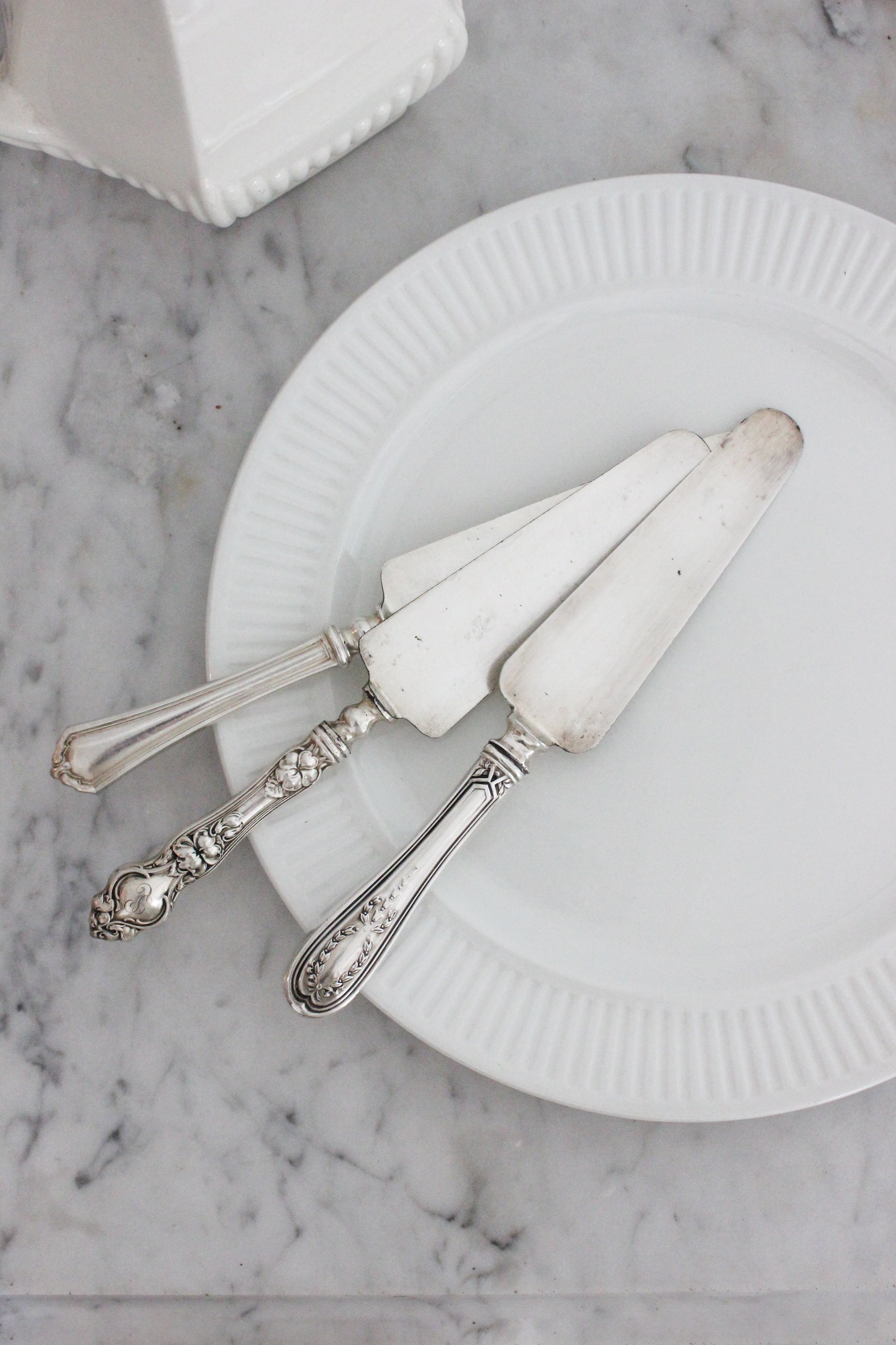 Vintage English White Ironstone Platters