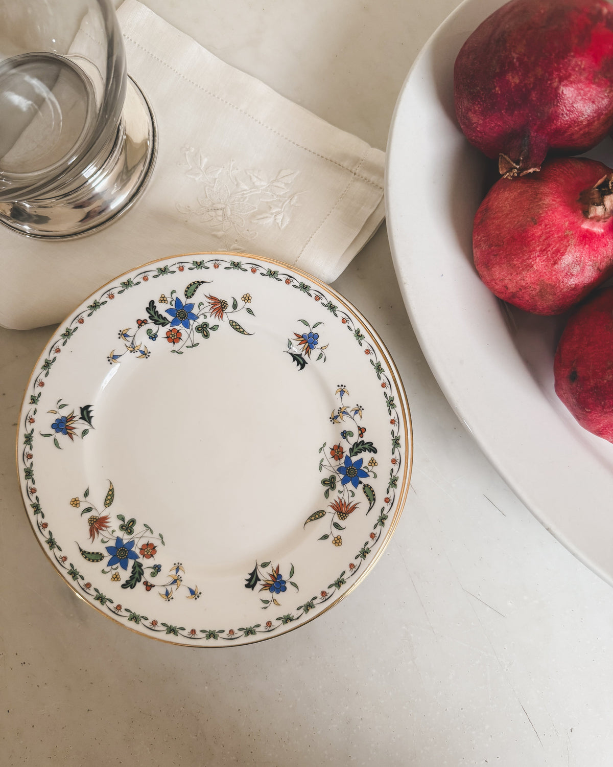 Vintage English Art Deco Plate Set of 4