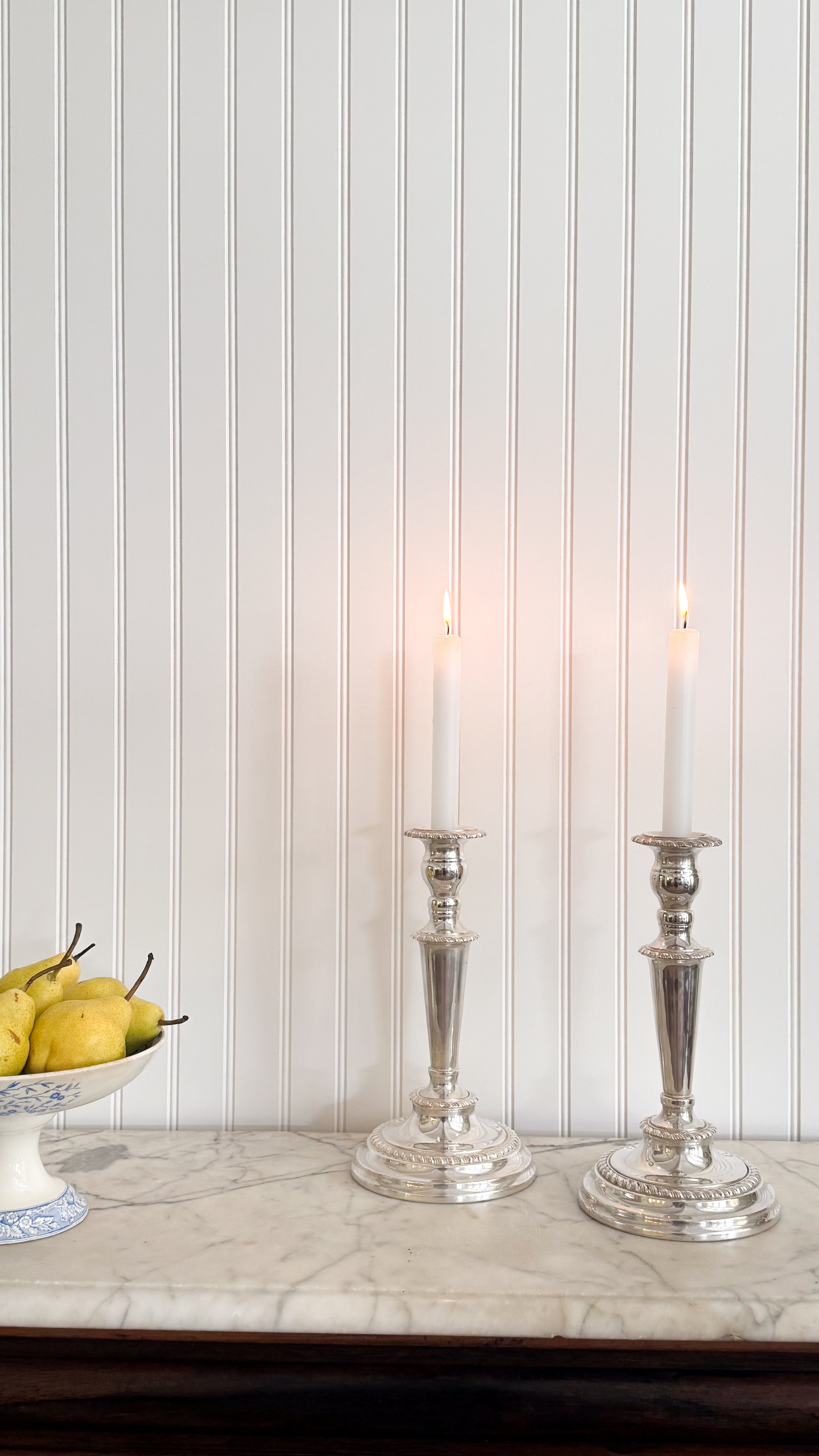 Vintage Pair of Silver Candlesticks
