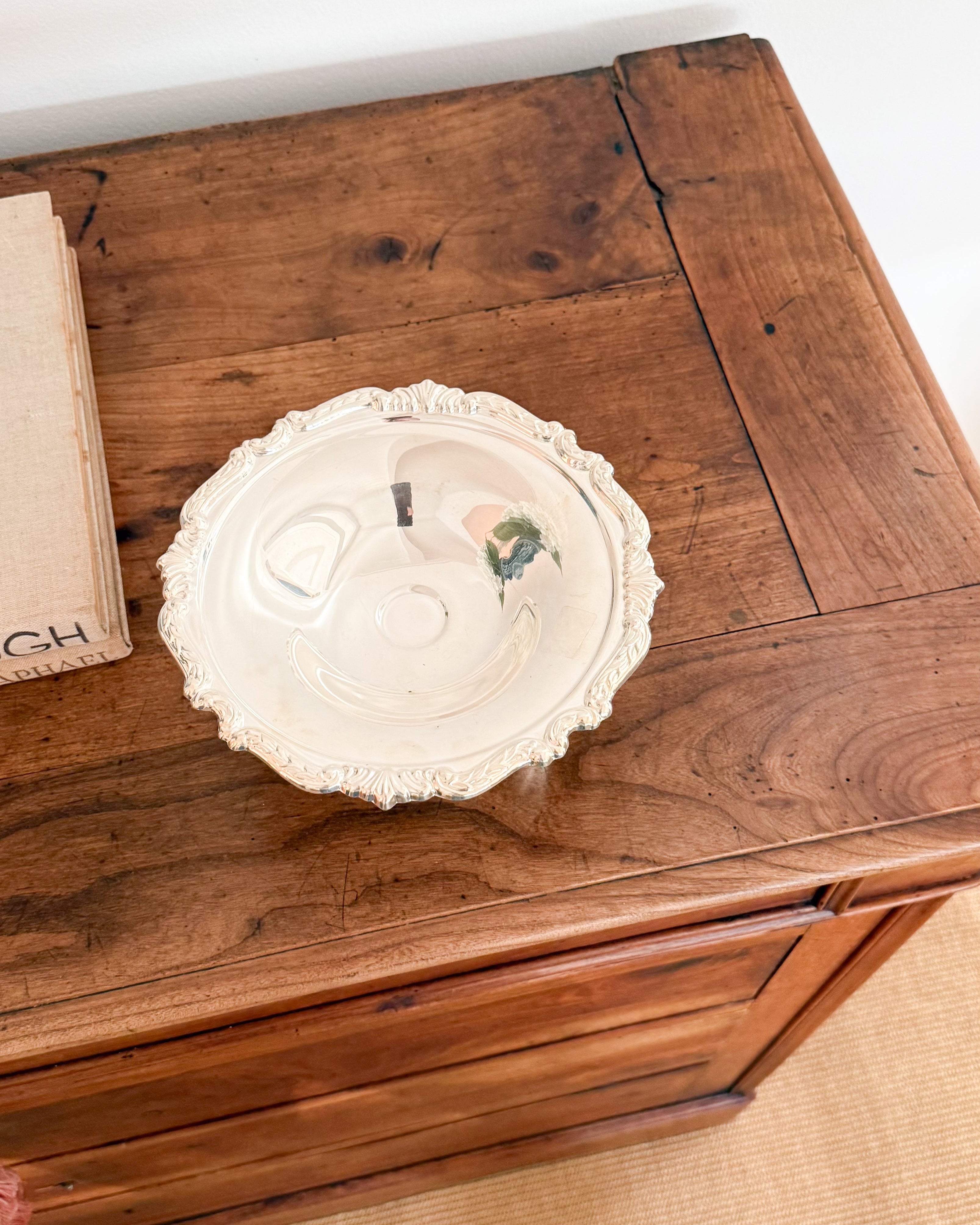 Vintage Silver Pedestal Dish