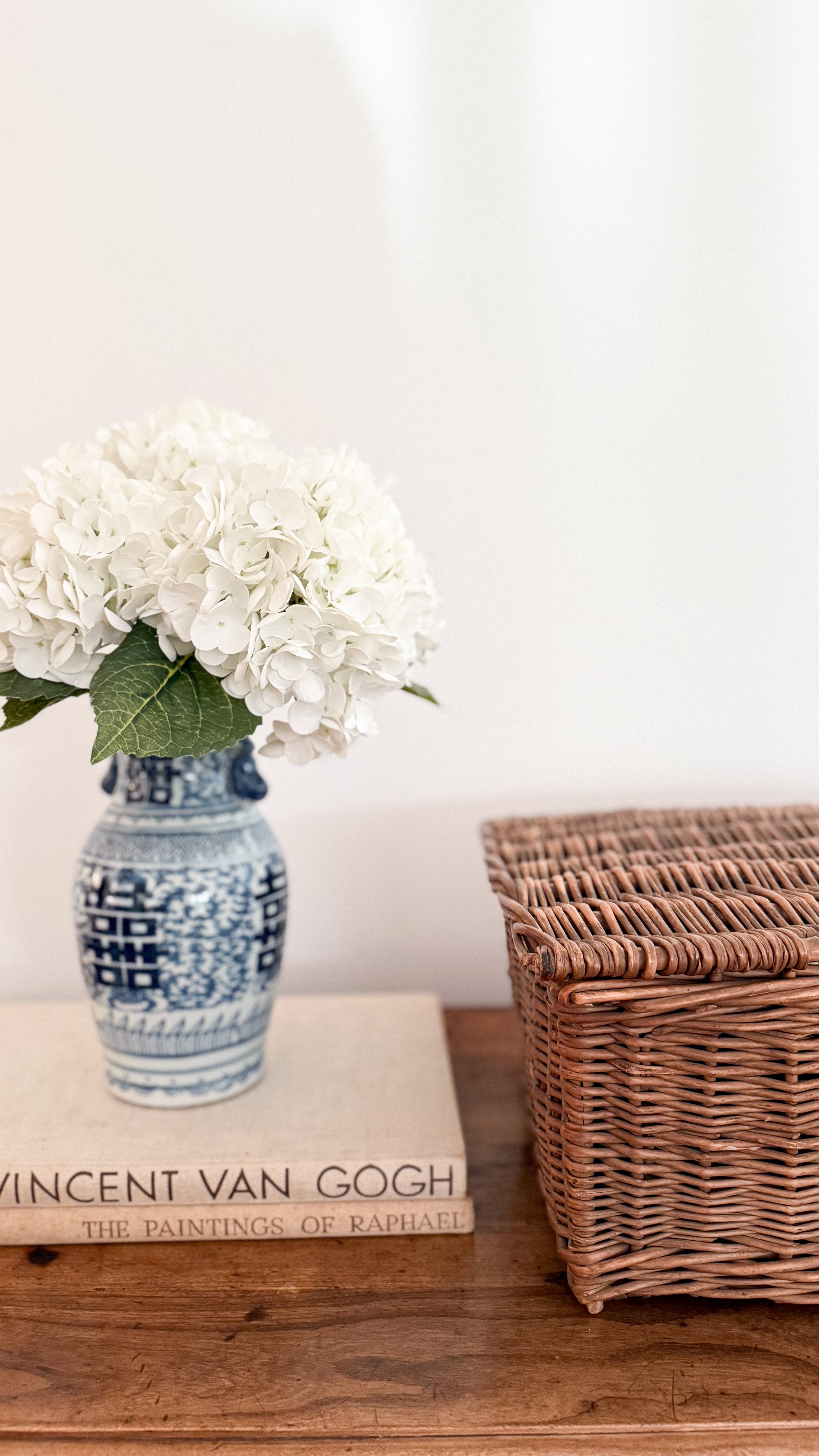 White Luxe Faux Hydragea Stem