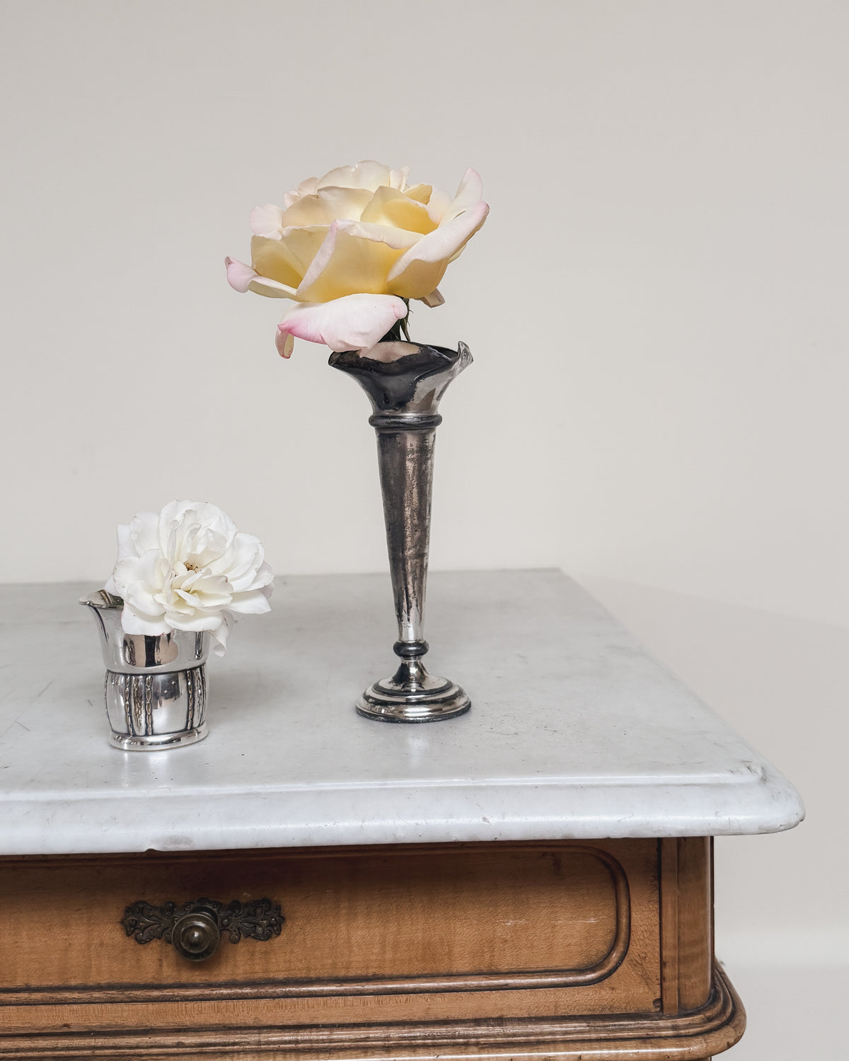 Antique English Silver Bud Vase | Martin, Hall & Co.