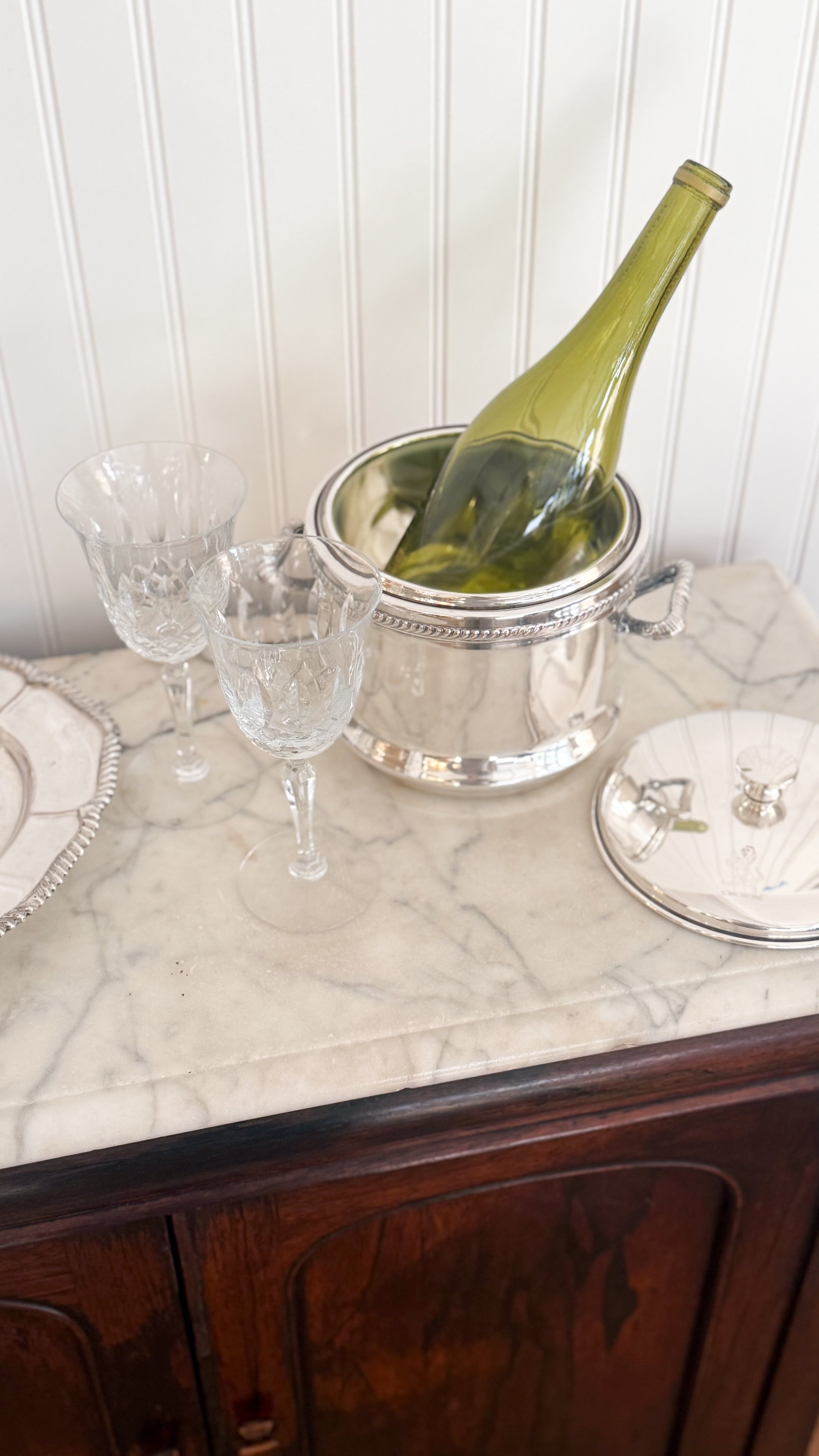Vintage Silver Lion Ice Bucket