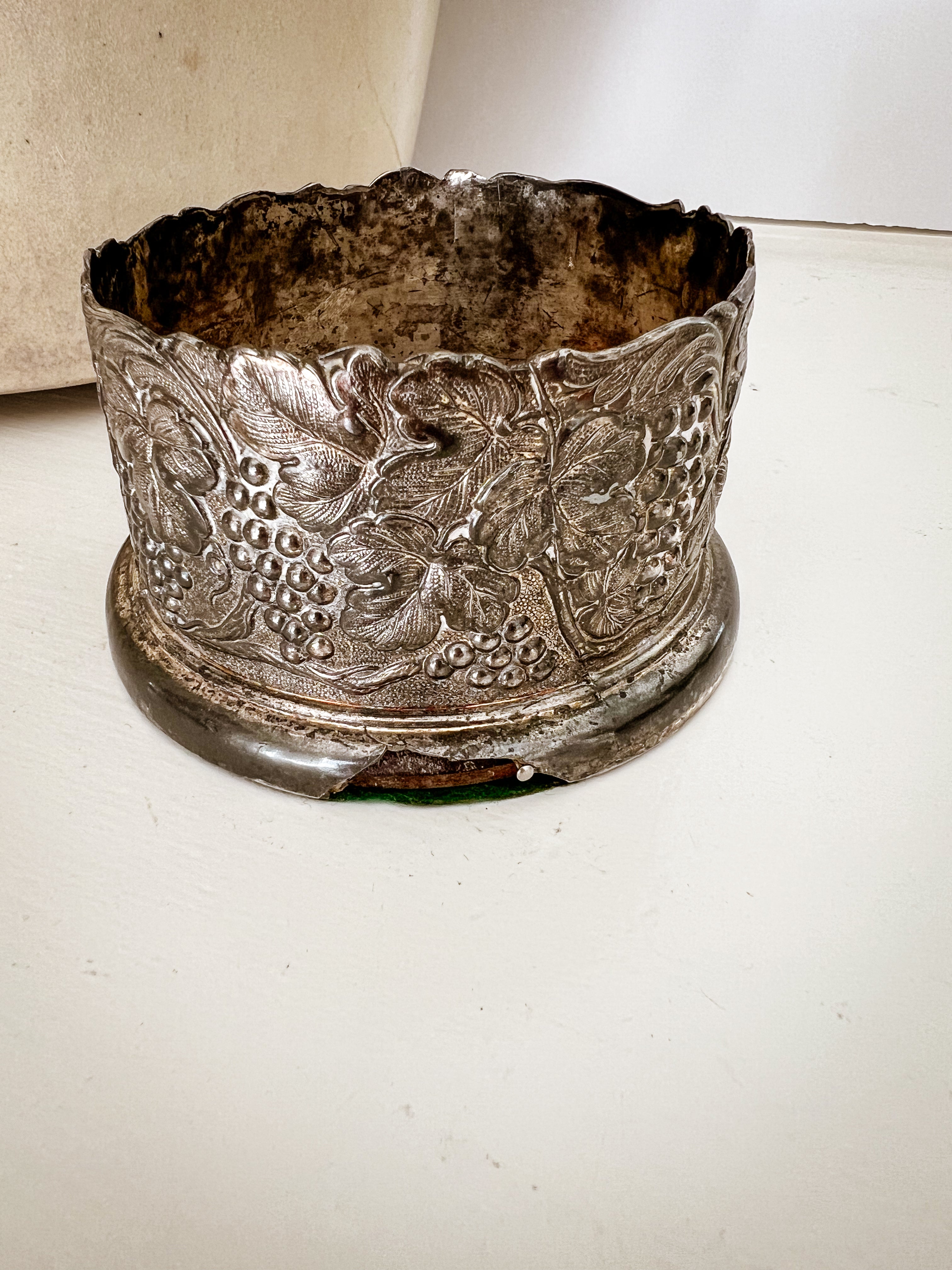 Vintage Silver Wine Coaster (Silver Second)