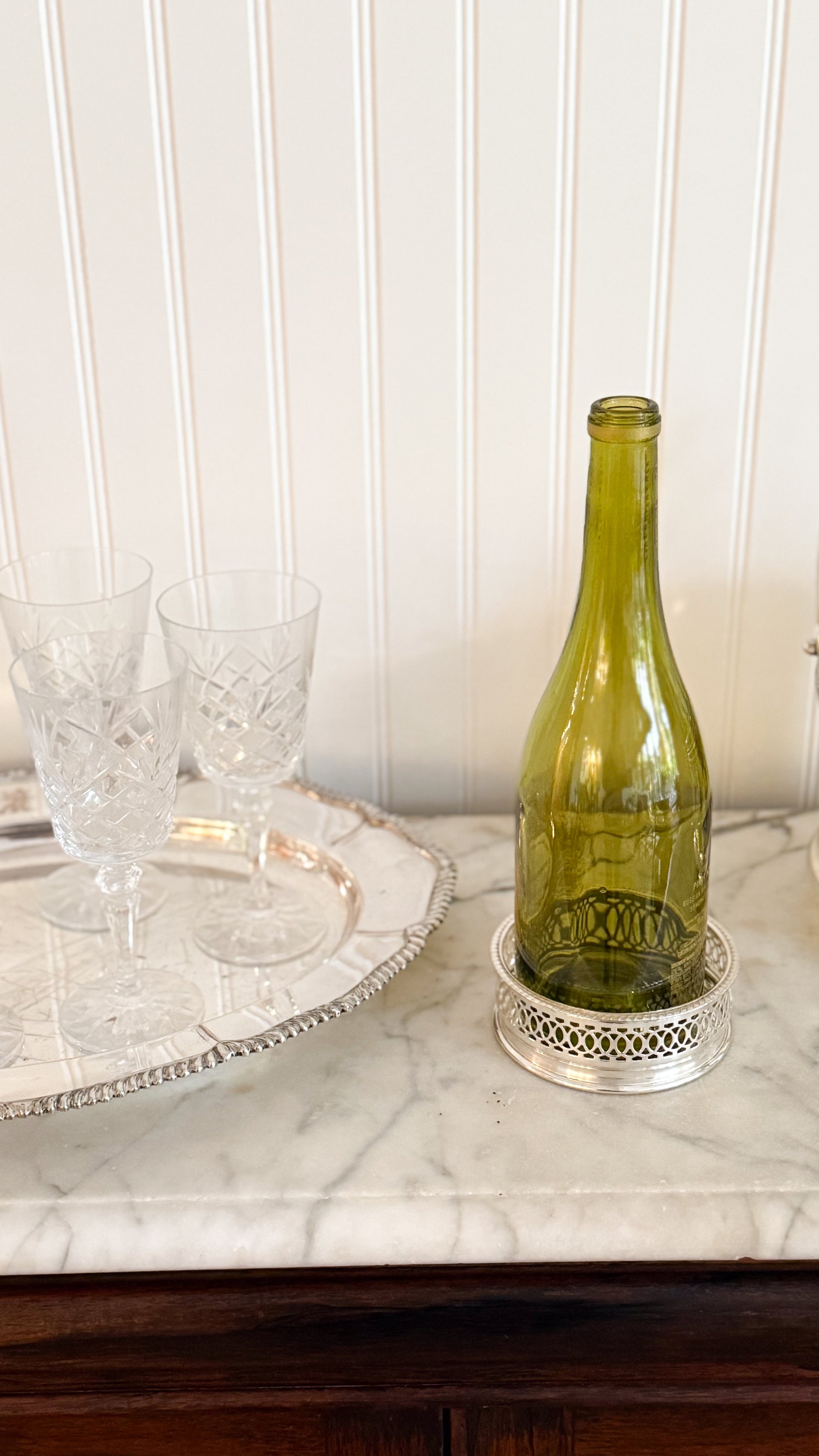 Vintage English Silver Wine Coaster