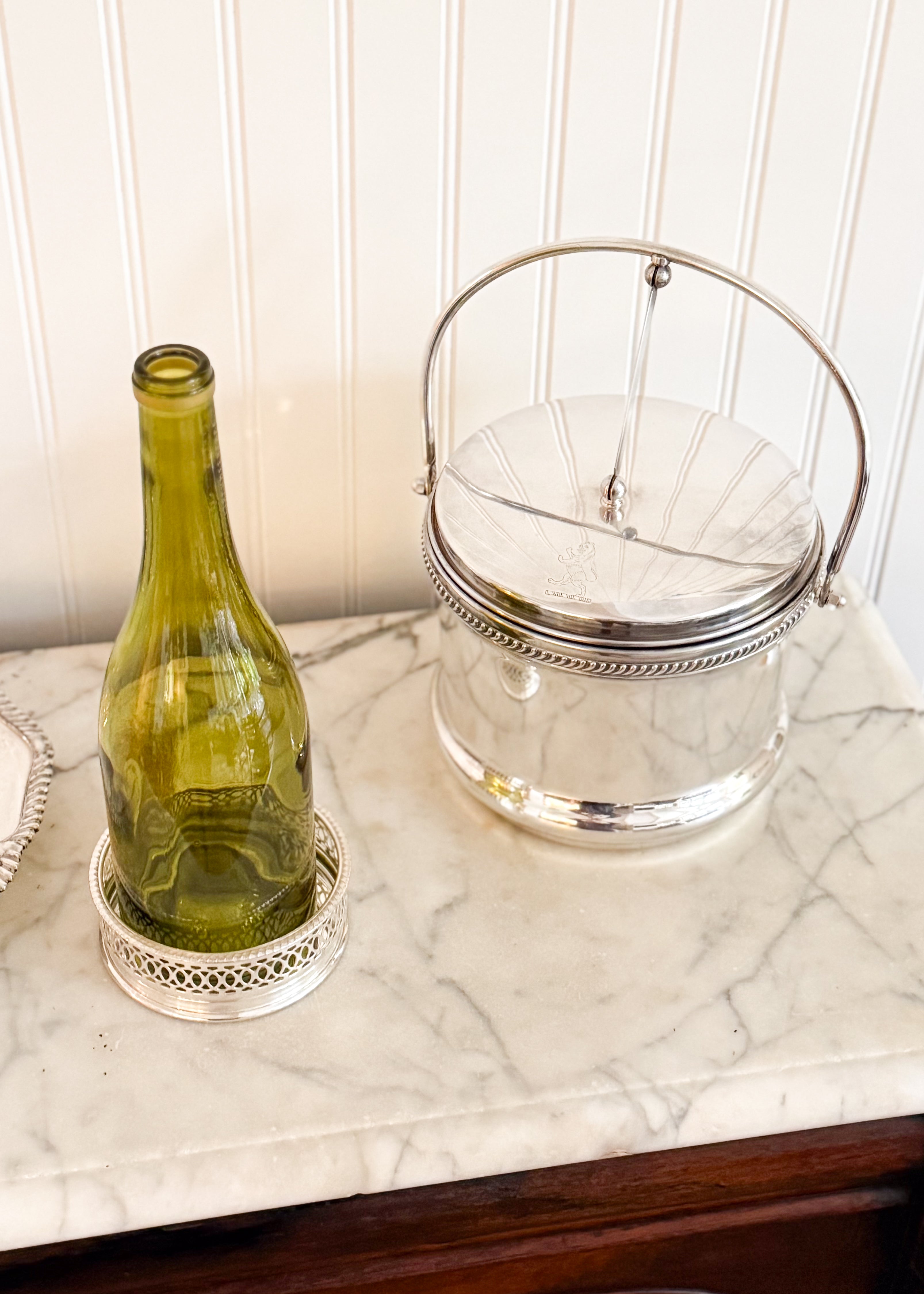 Vintage English Silver Wine Coaster