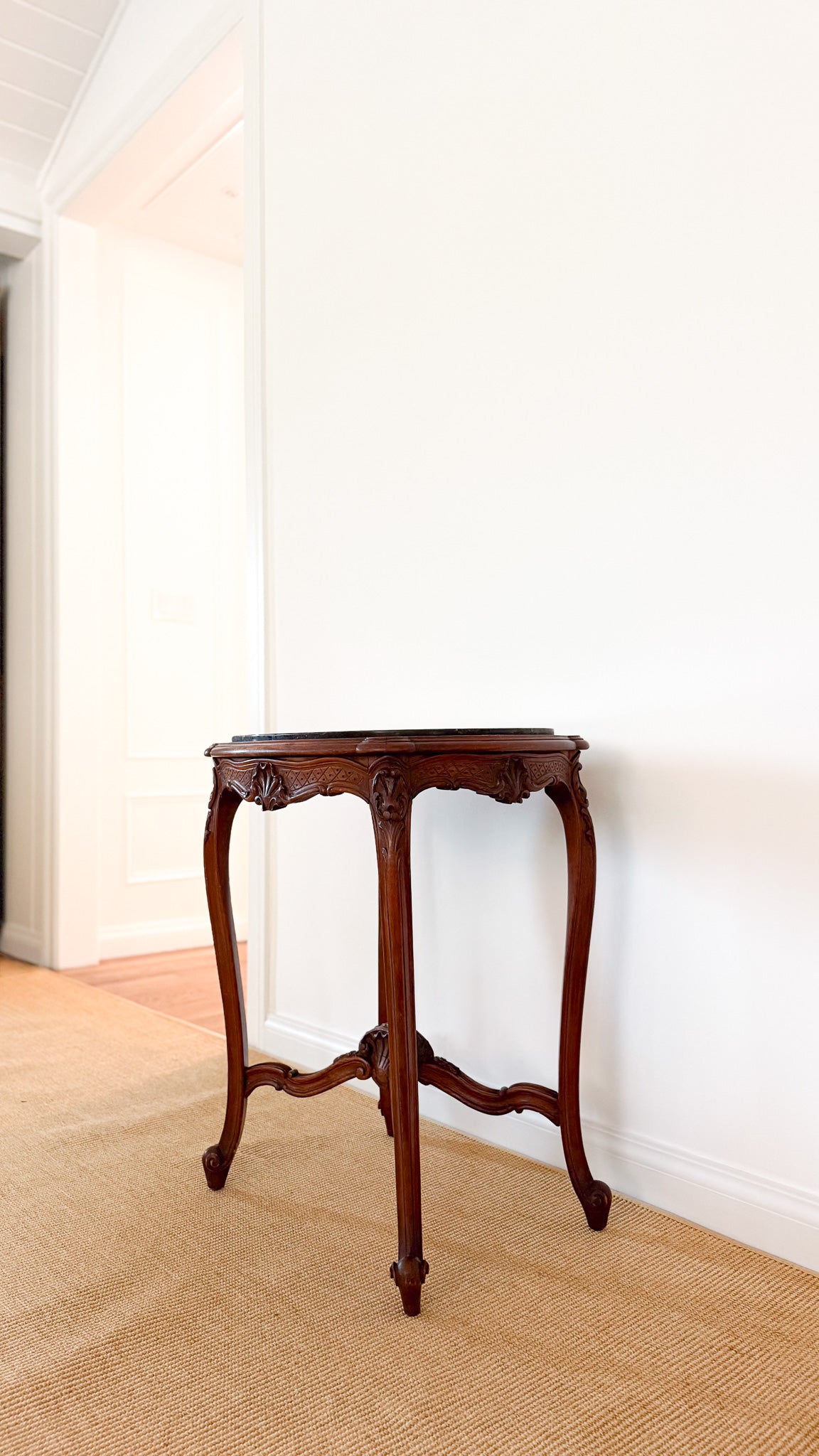 Antique 1920's French Marble Side Table