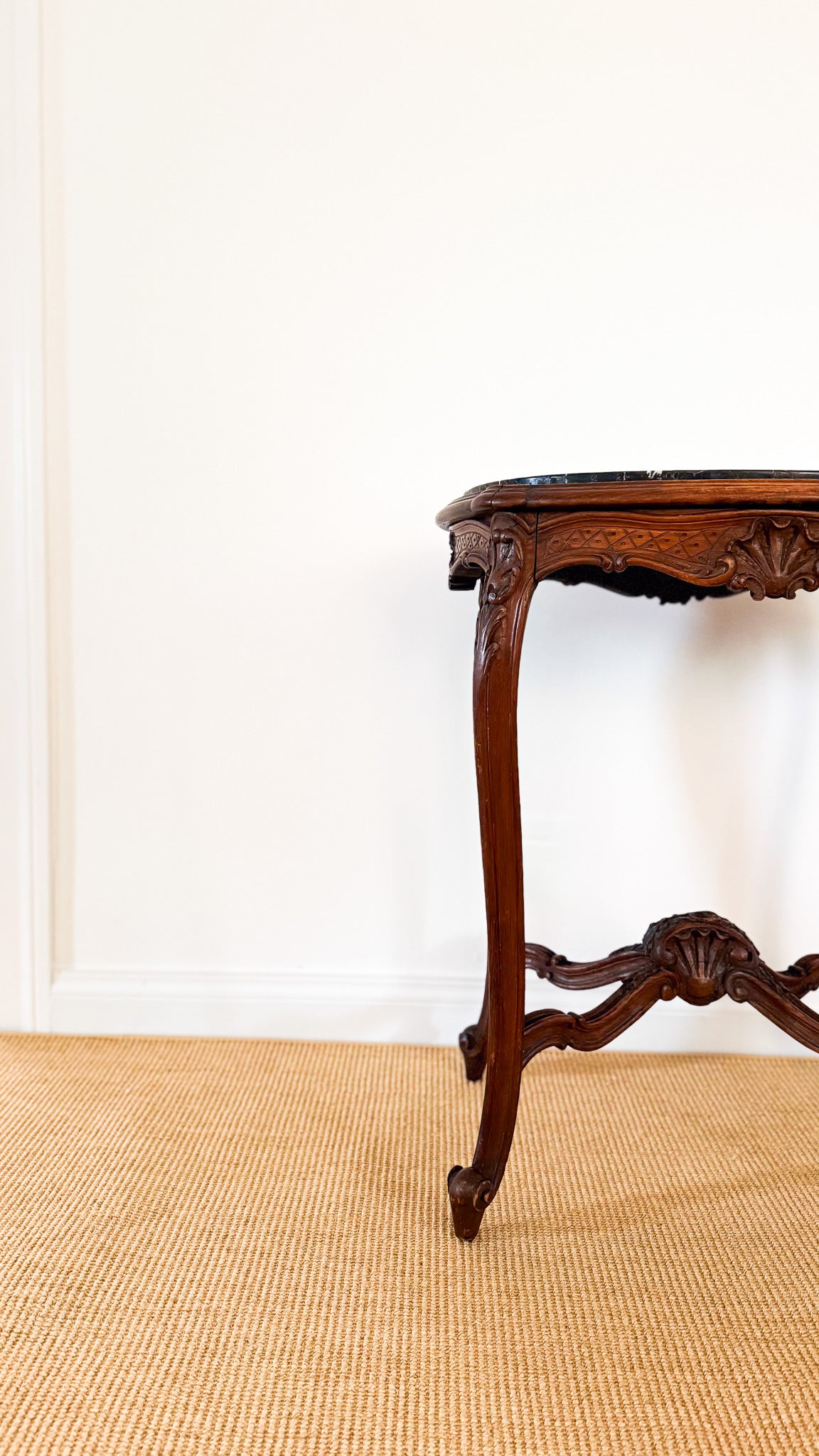 Antique 1920's French Marble Side Table