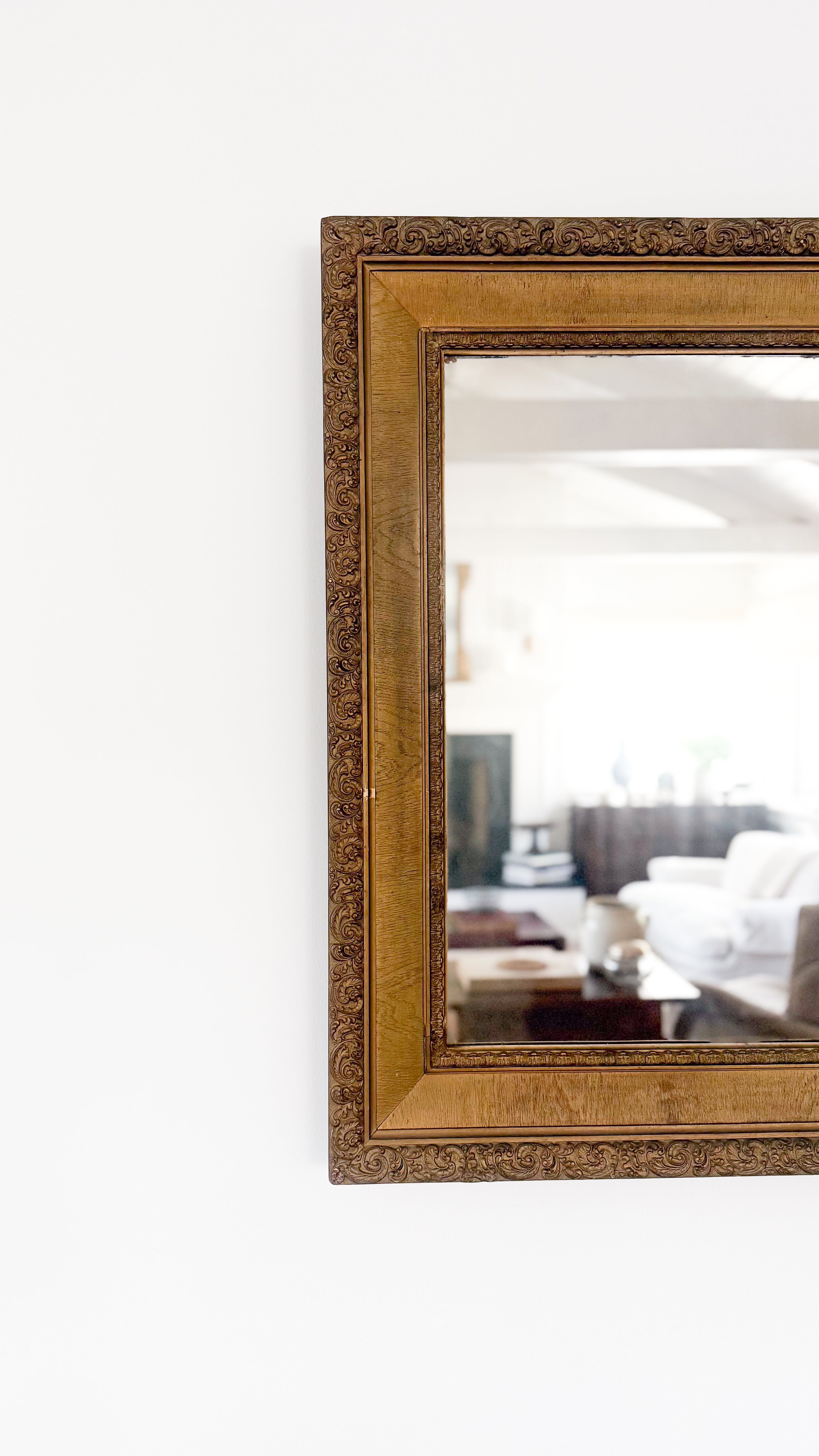 Antique Gilt Gesso Mirror