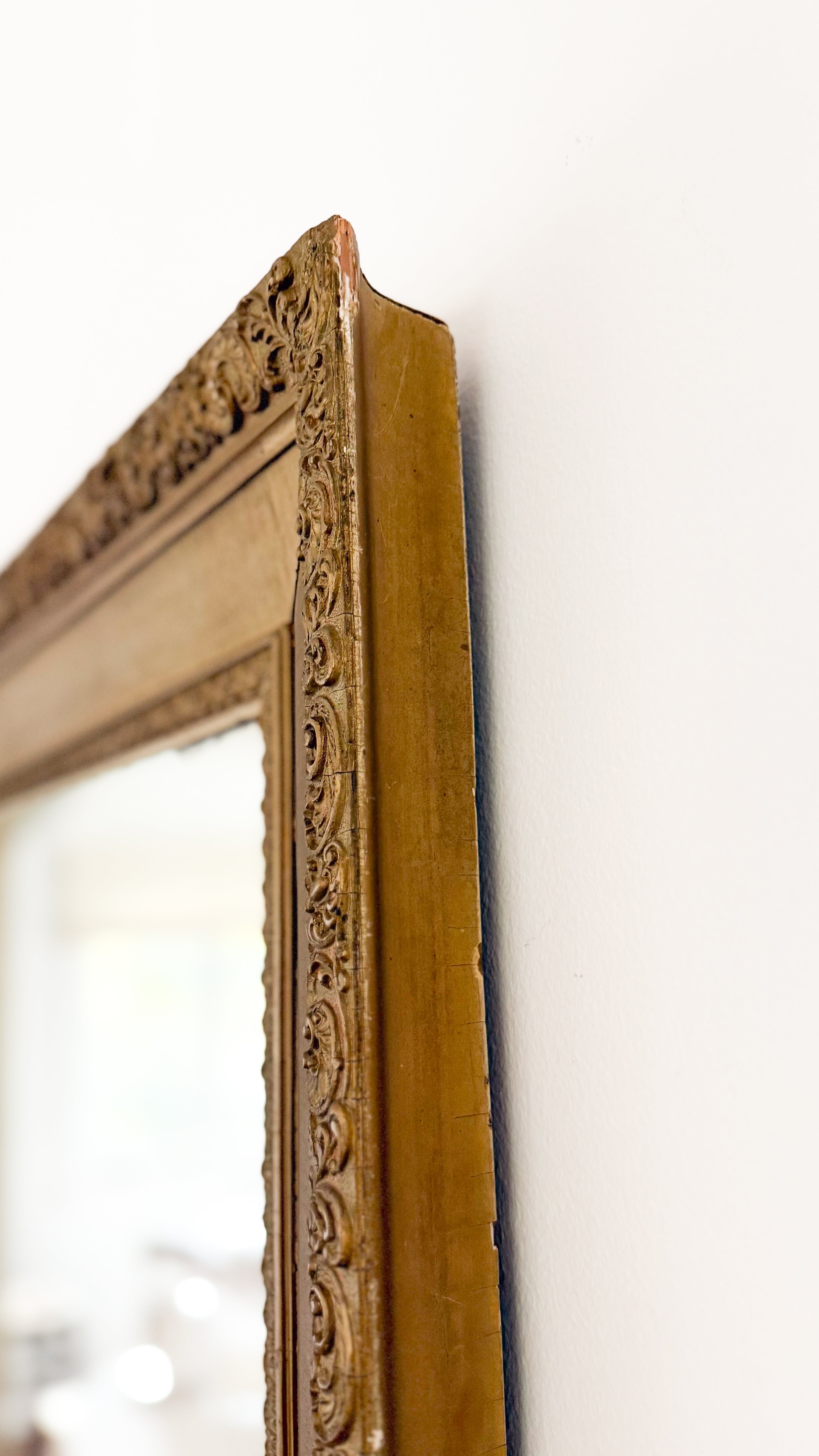 Antique Gilt Gesso Mirror