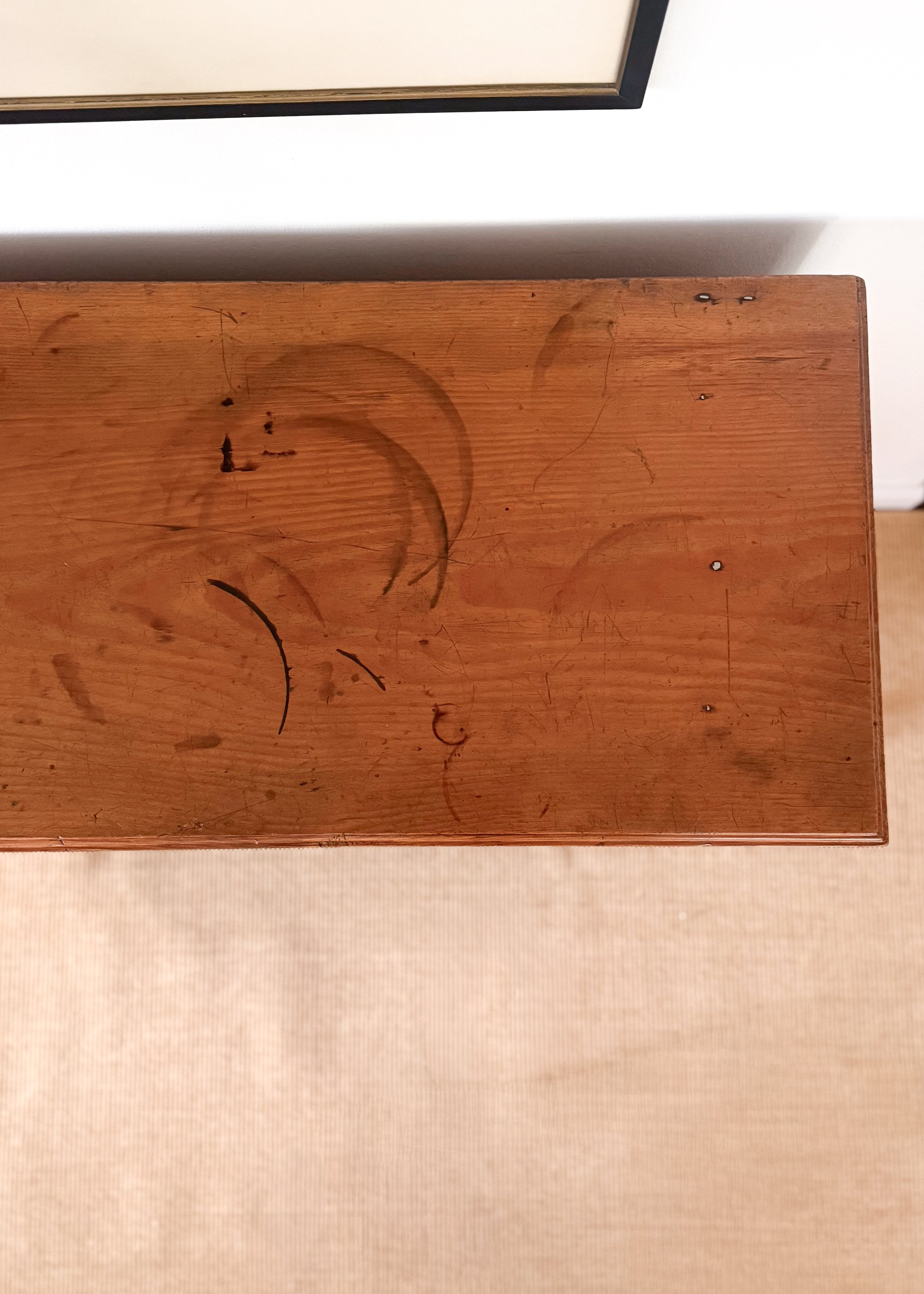 18th C. Early American Pine Mule Chest