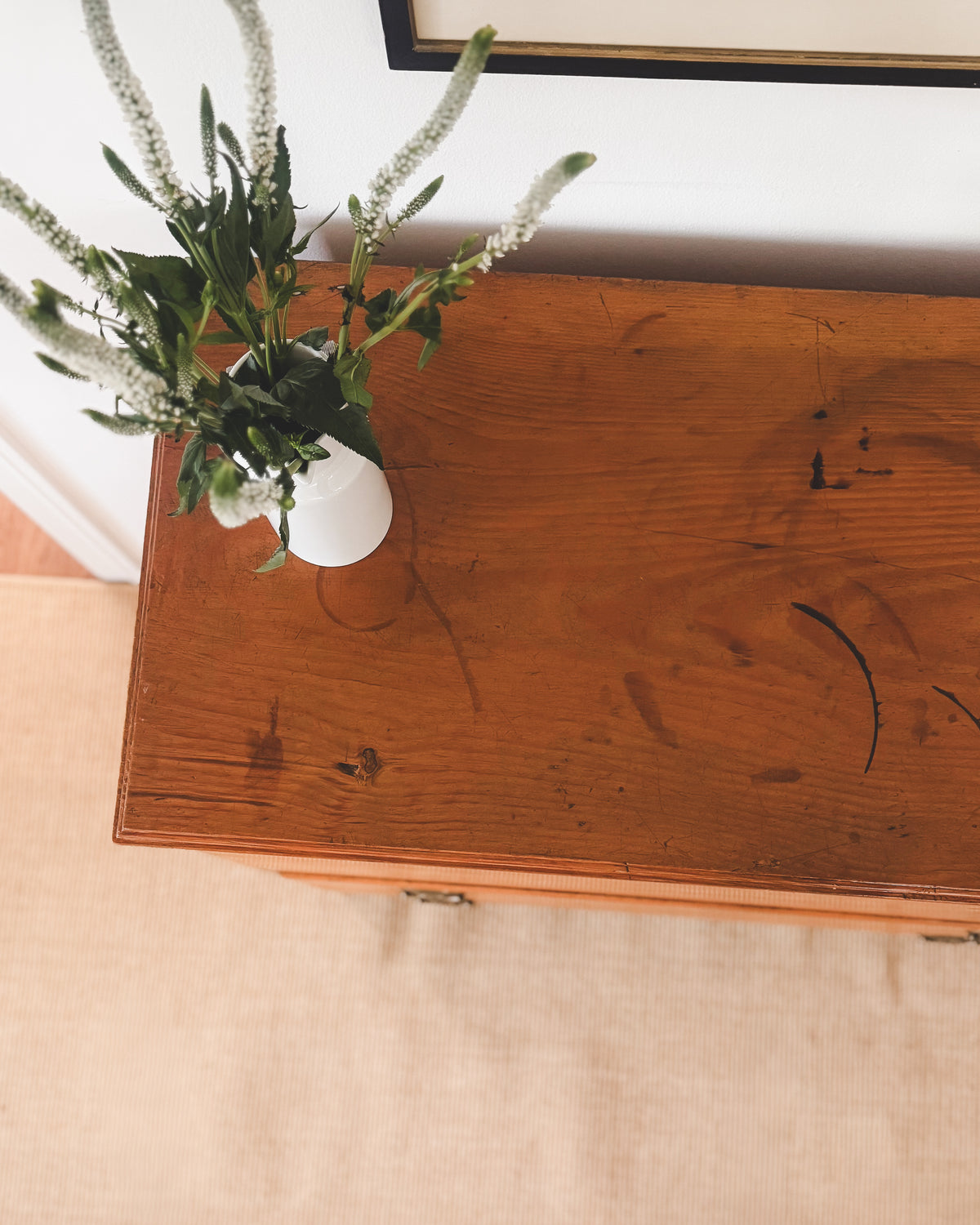 18th C. New England Pine Mule Chest