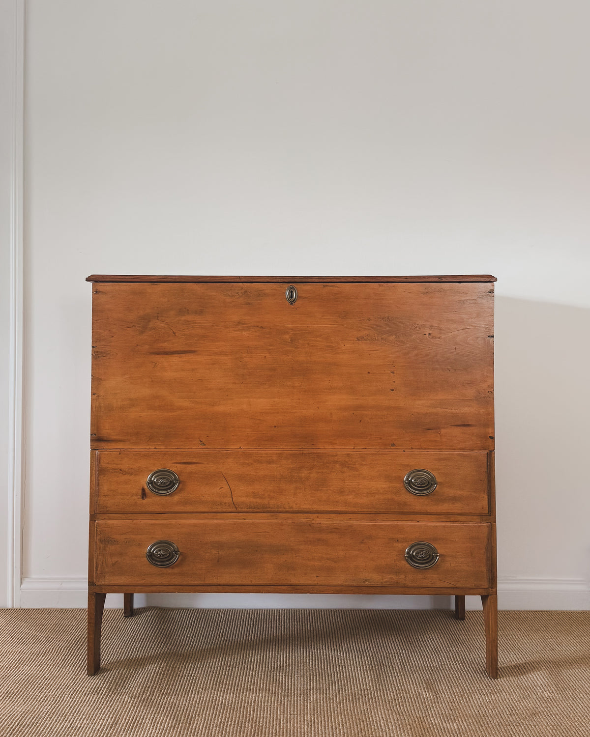 18th C. New England Pine Mule Chest