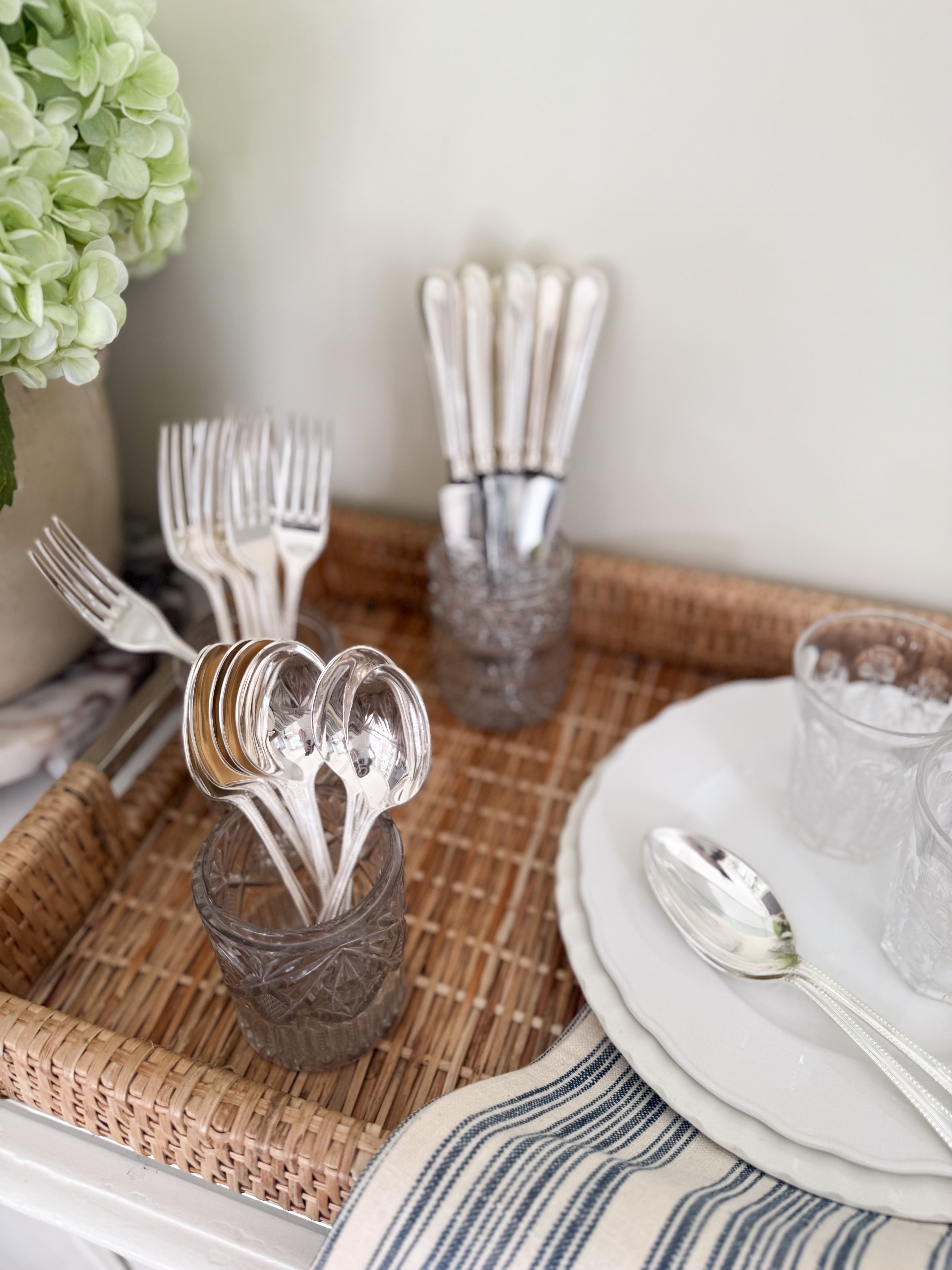Vintage English Silver Flatware, Pattern “Villa”