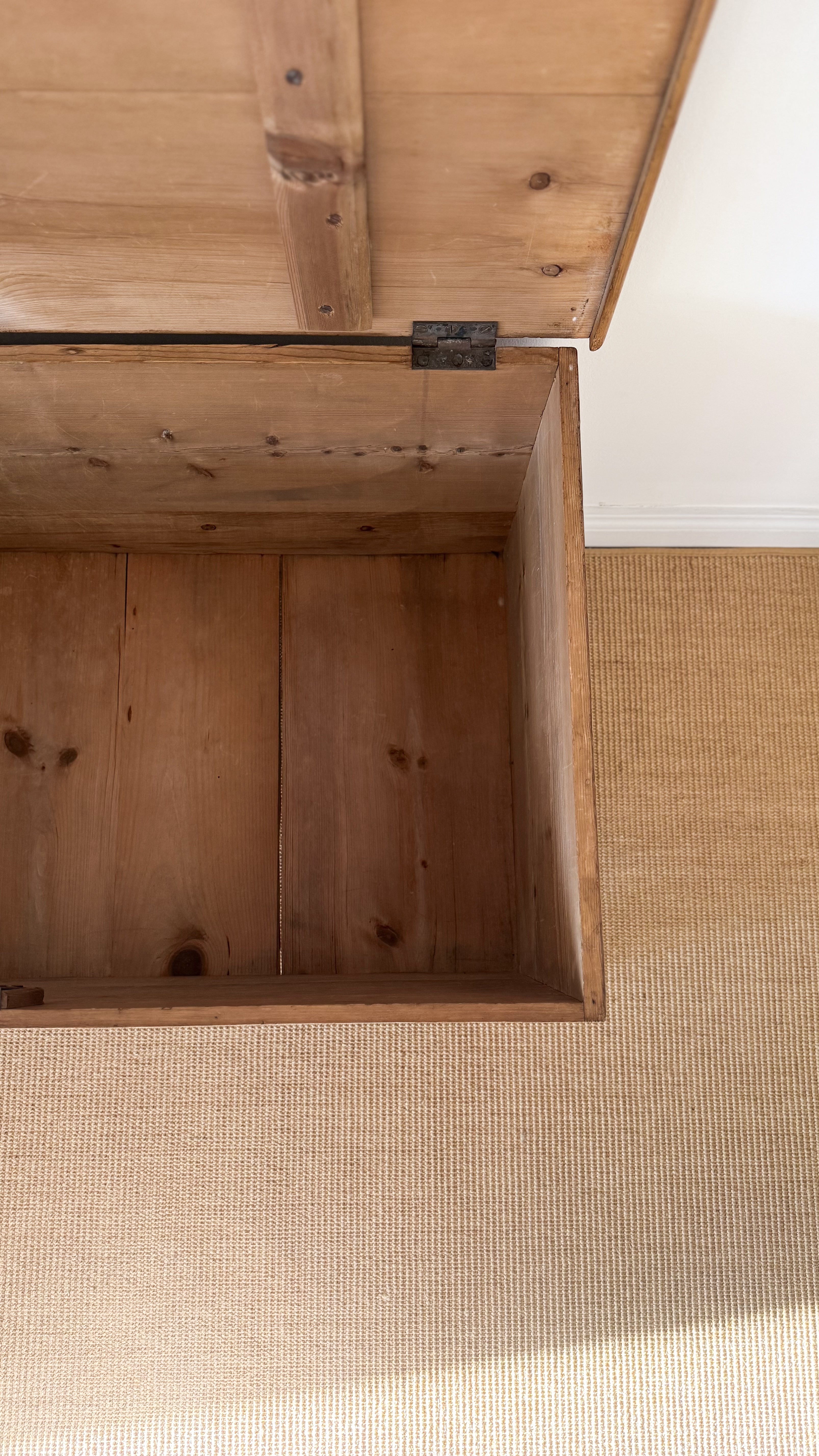 19th Century English Pine Blanket Chest
