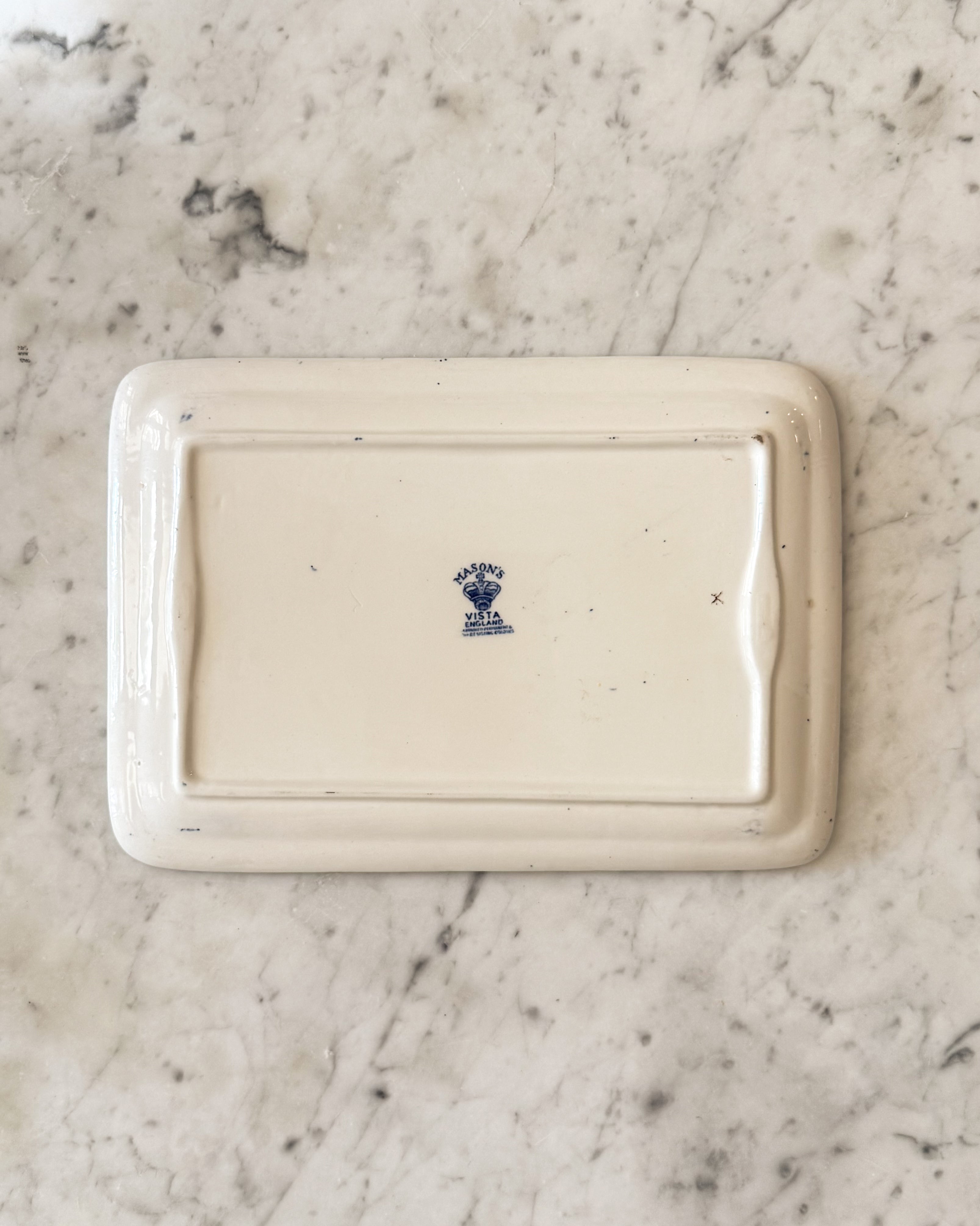 Vintage English Blue & White Transferware Tray No. 1