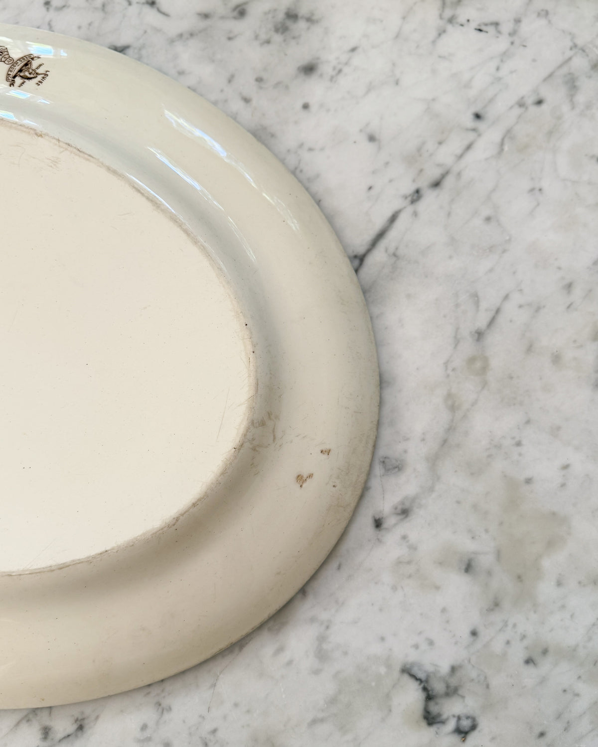 Antique English Wedgwood & Co Brown Transferware Platter