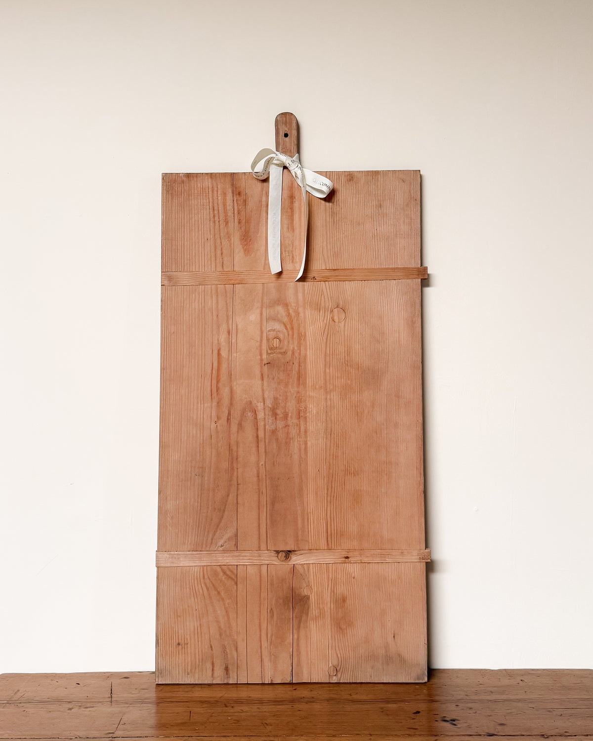 Extra large vintage European bread board with aged wood patina