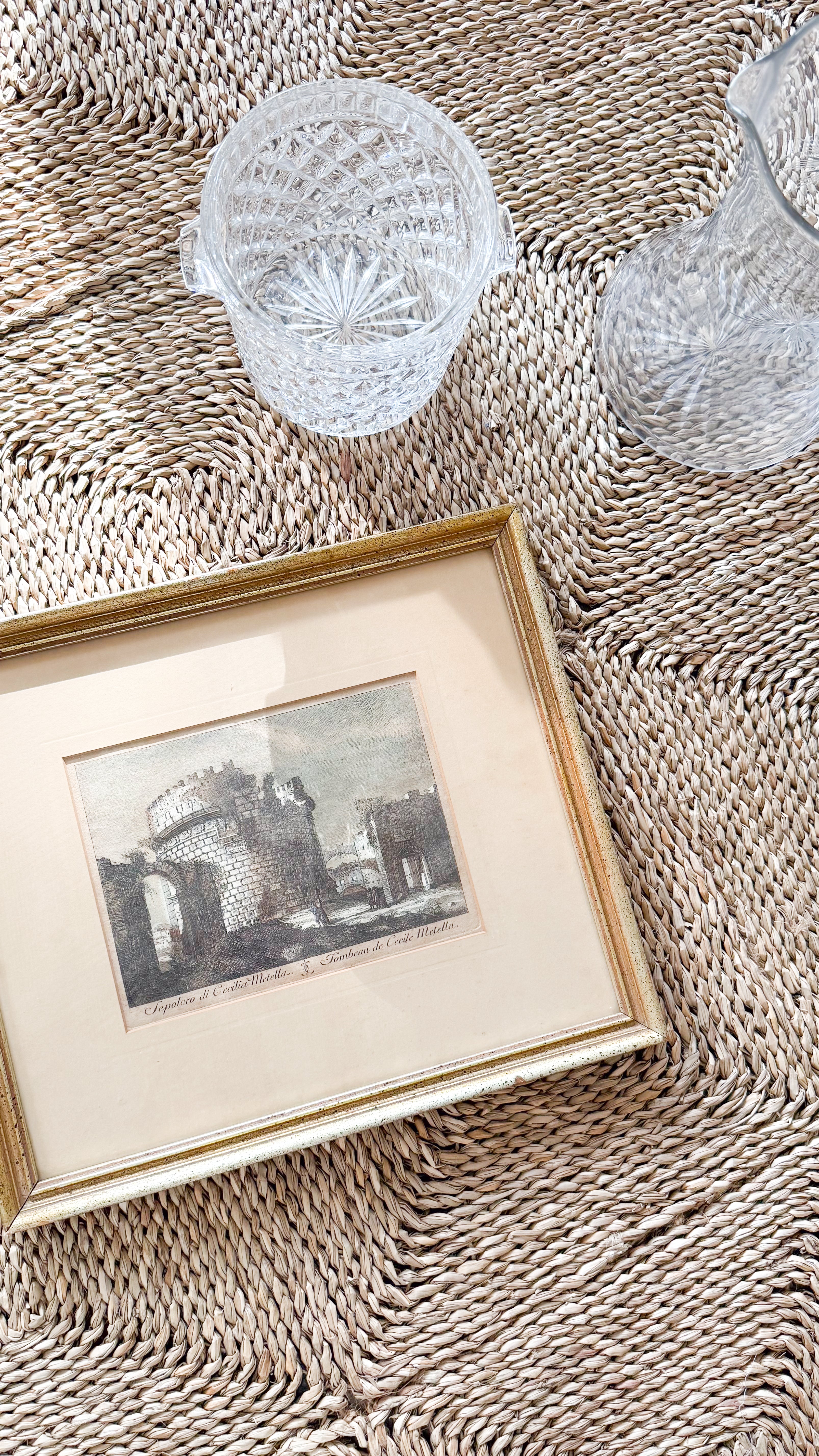 Antique 18th c Italian Hand-Colored Engraving