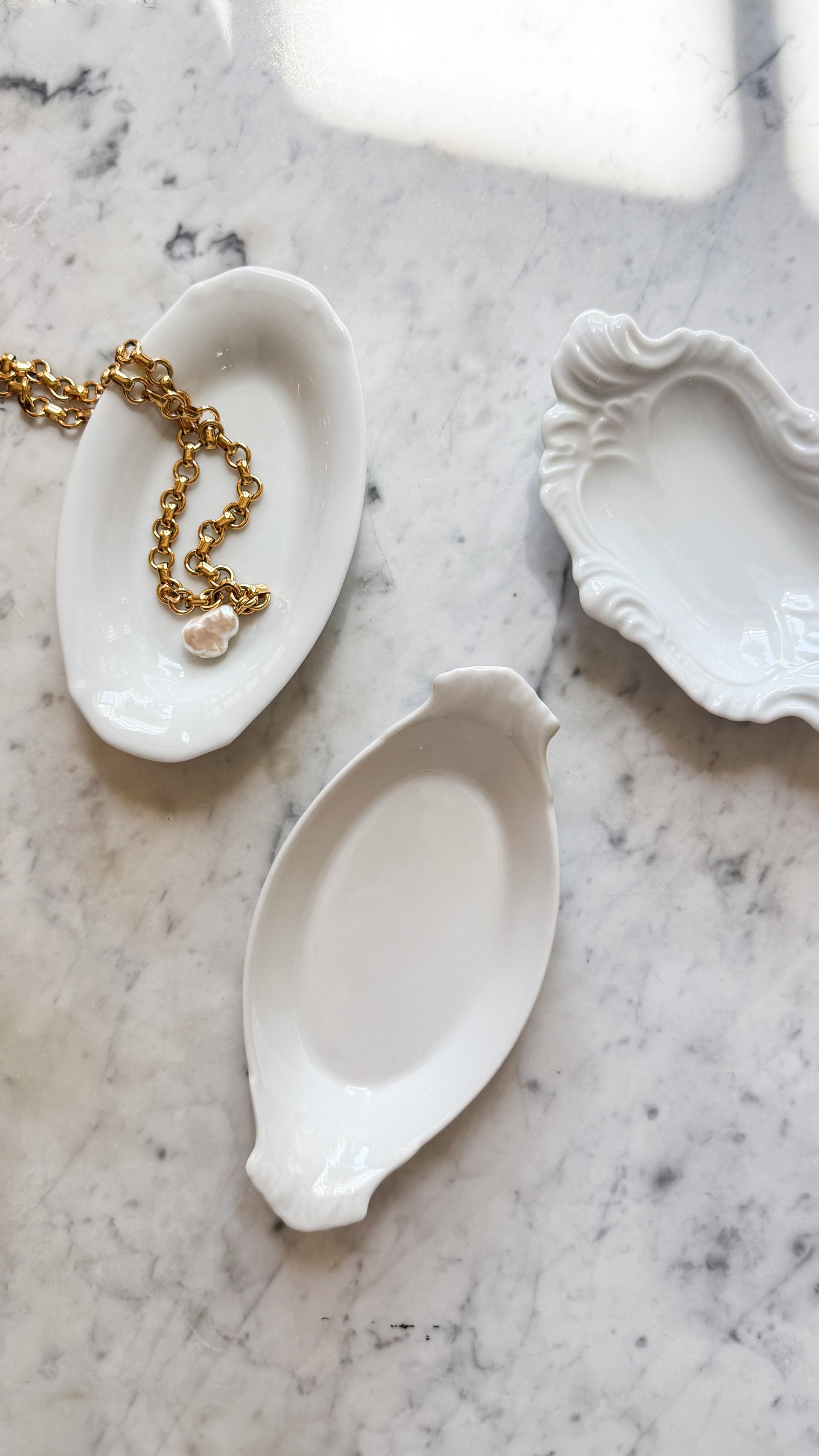 Vintage White Trinket Dish