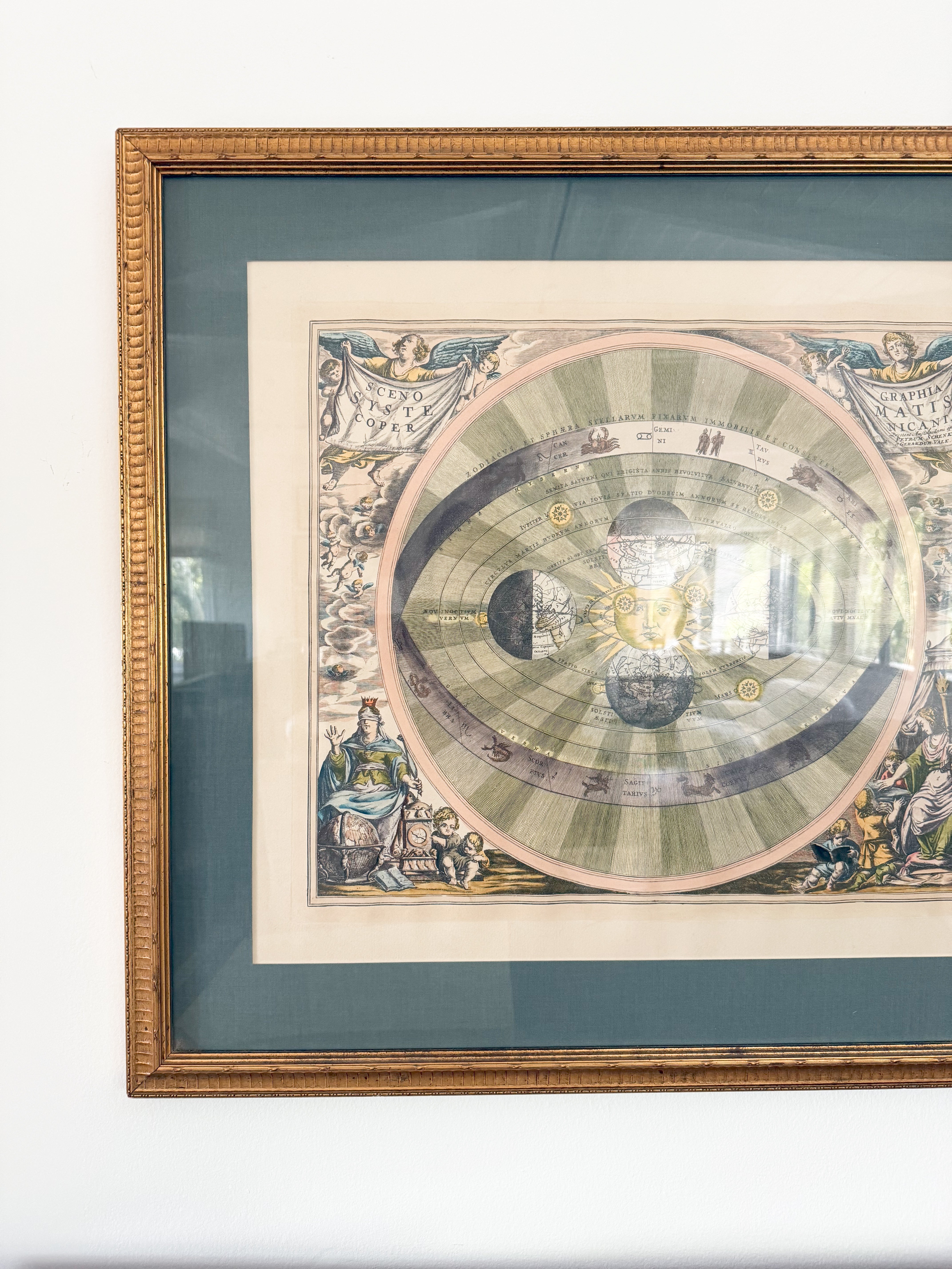 Vintage Large Framed Print of Dutch Celestial Atlas