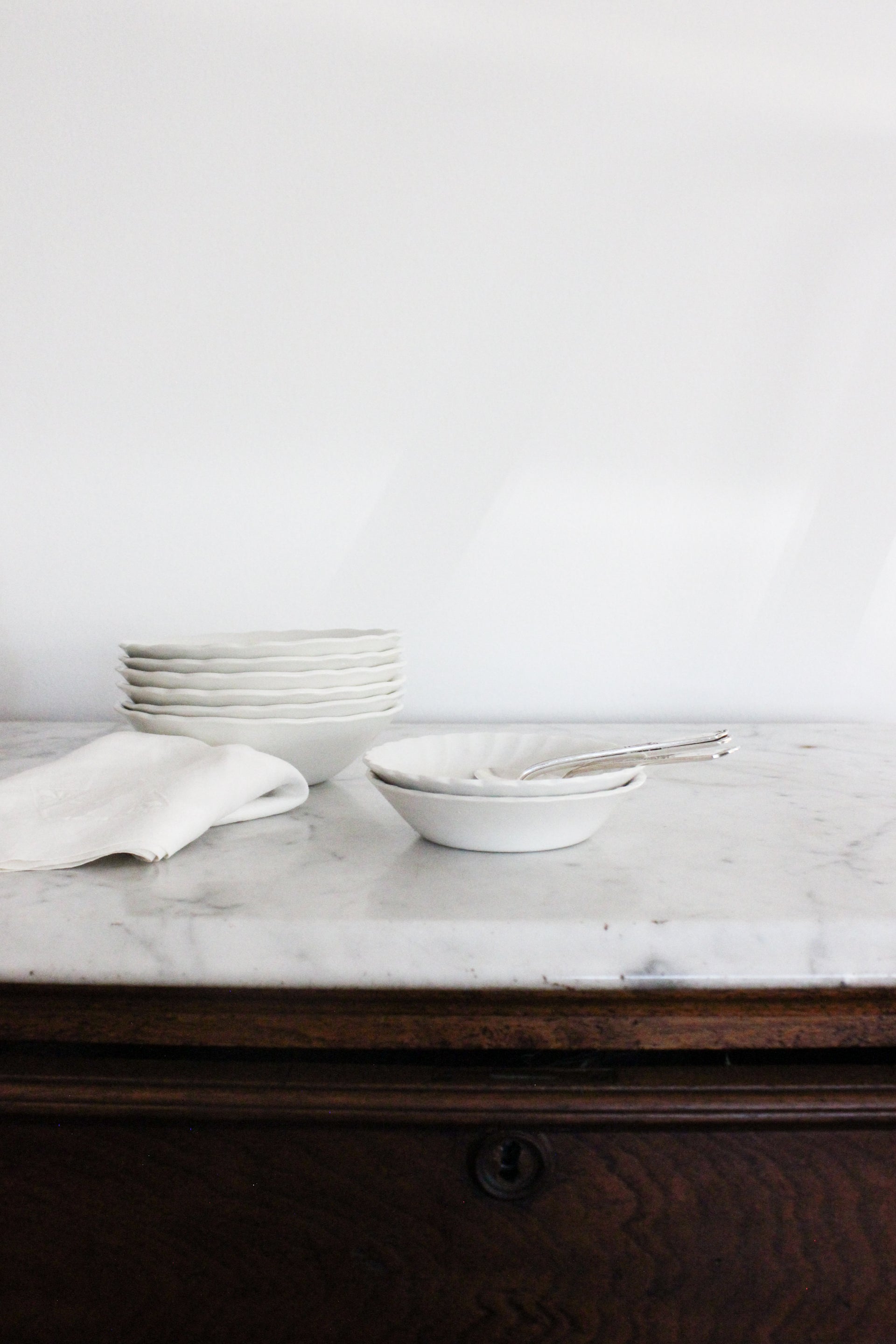 Vintage English White Ironstone Bowls