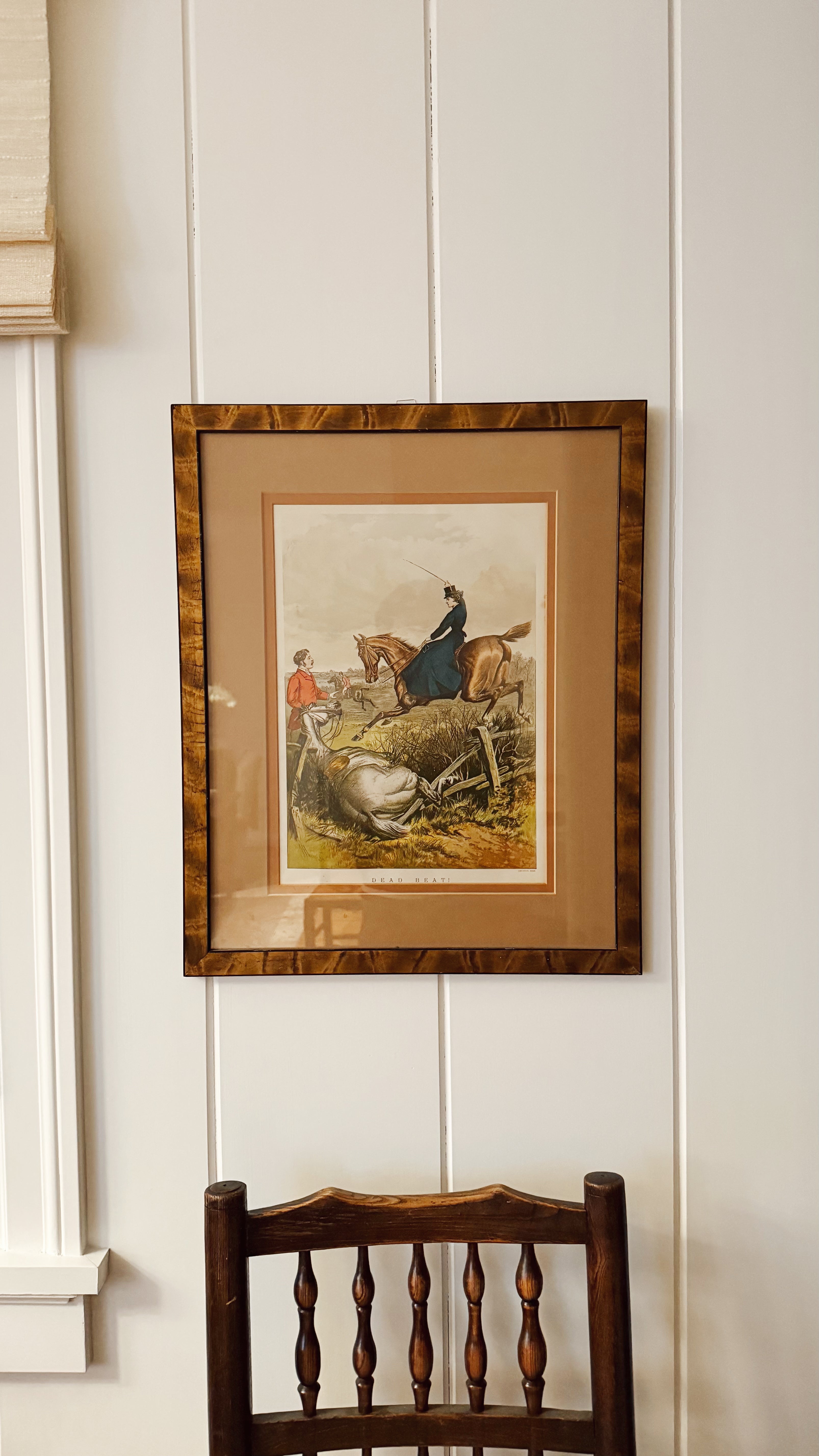 Antique English Framed Hunting Scenes