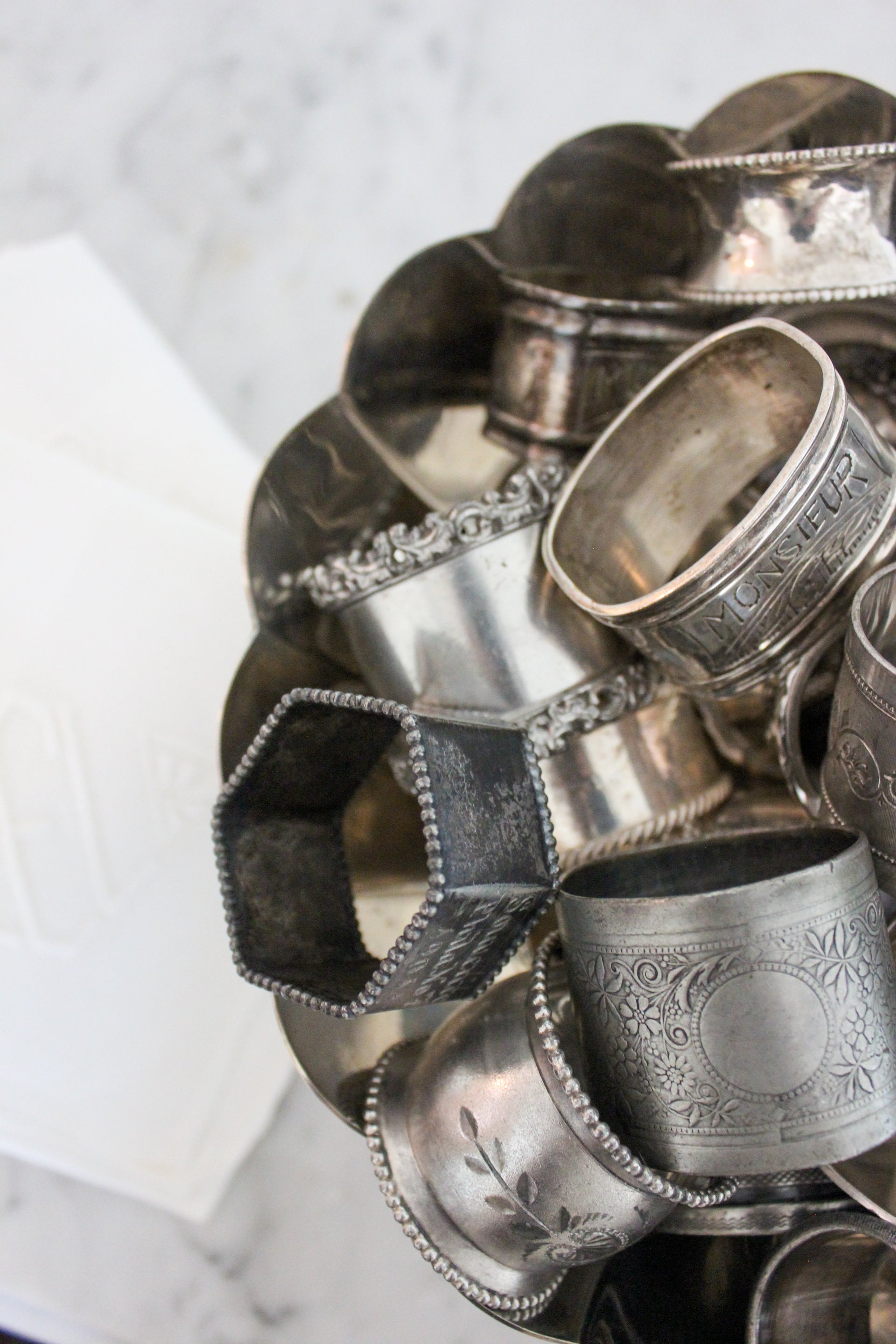 Collected Antique & Vintage Silver Plate Napkin Rings