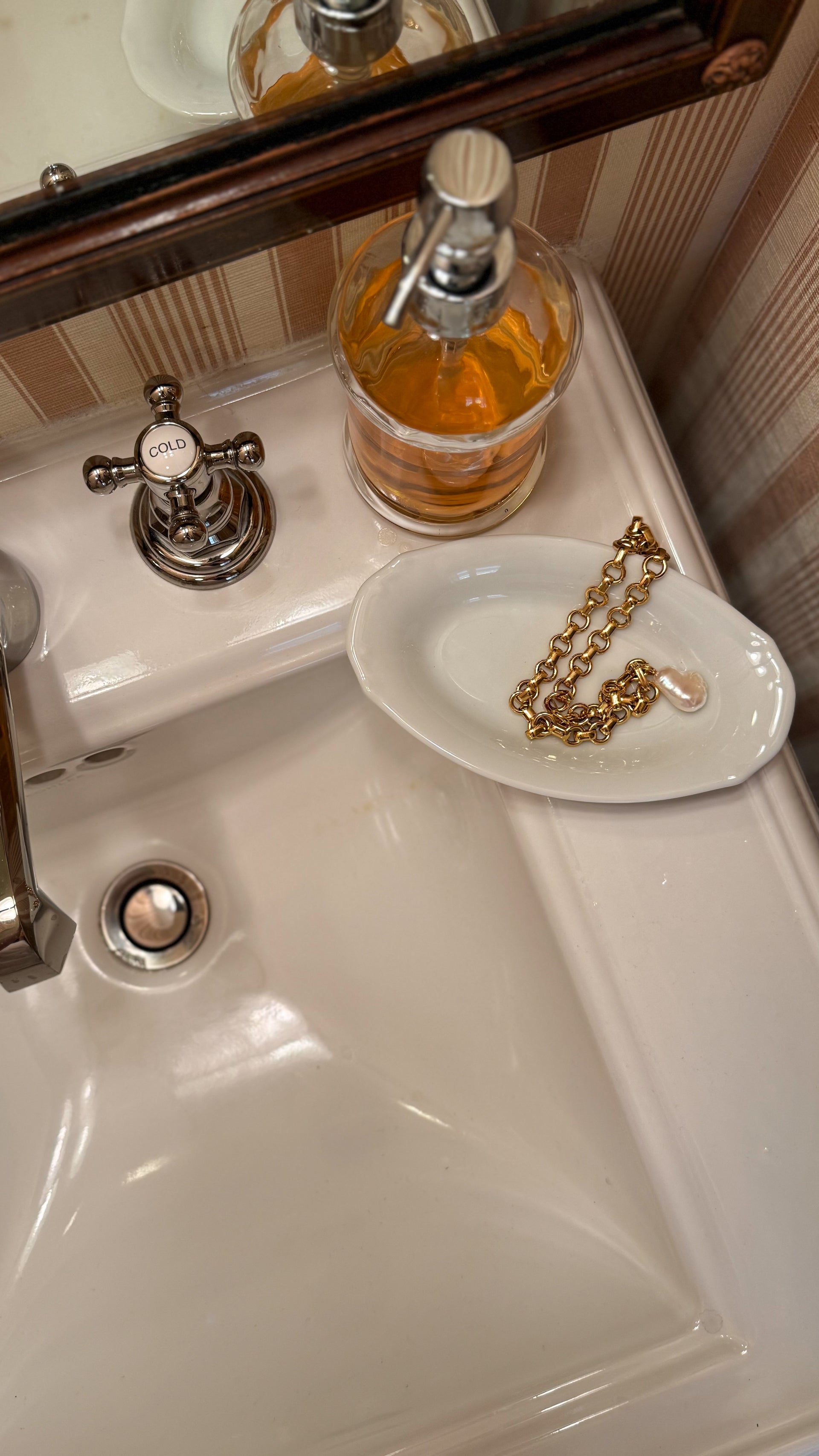 Vintage White Trinket Dish