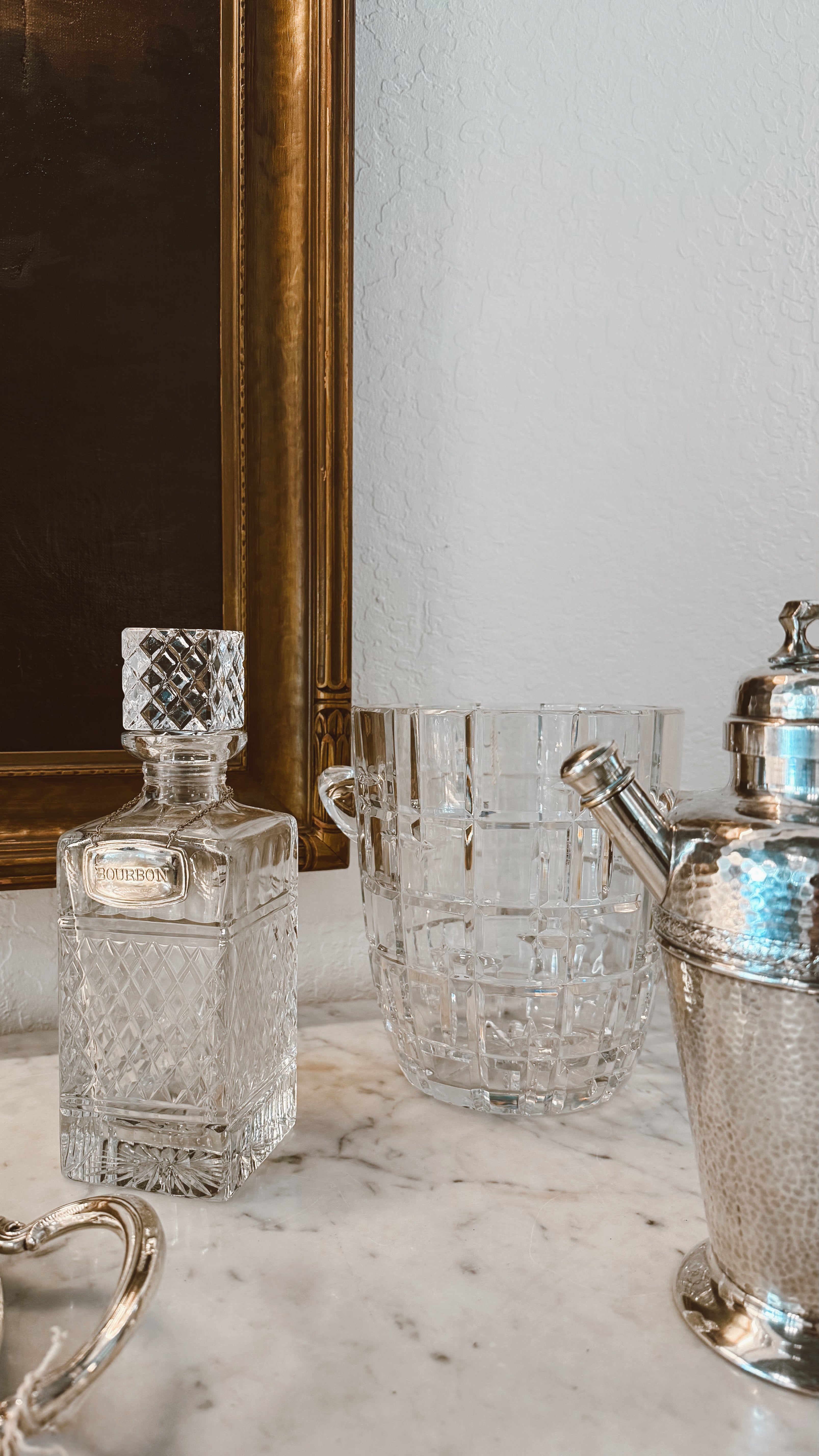 Vintage Crystal Champagne Bucket