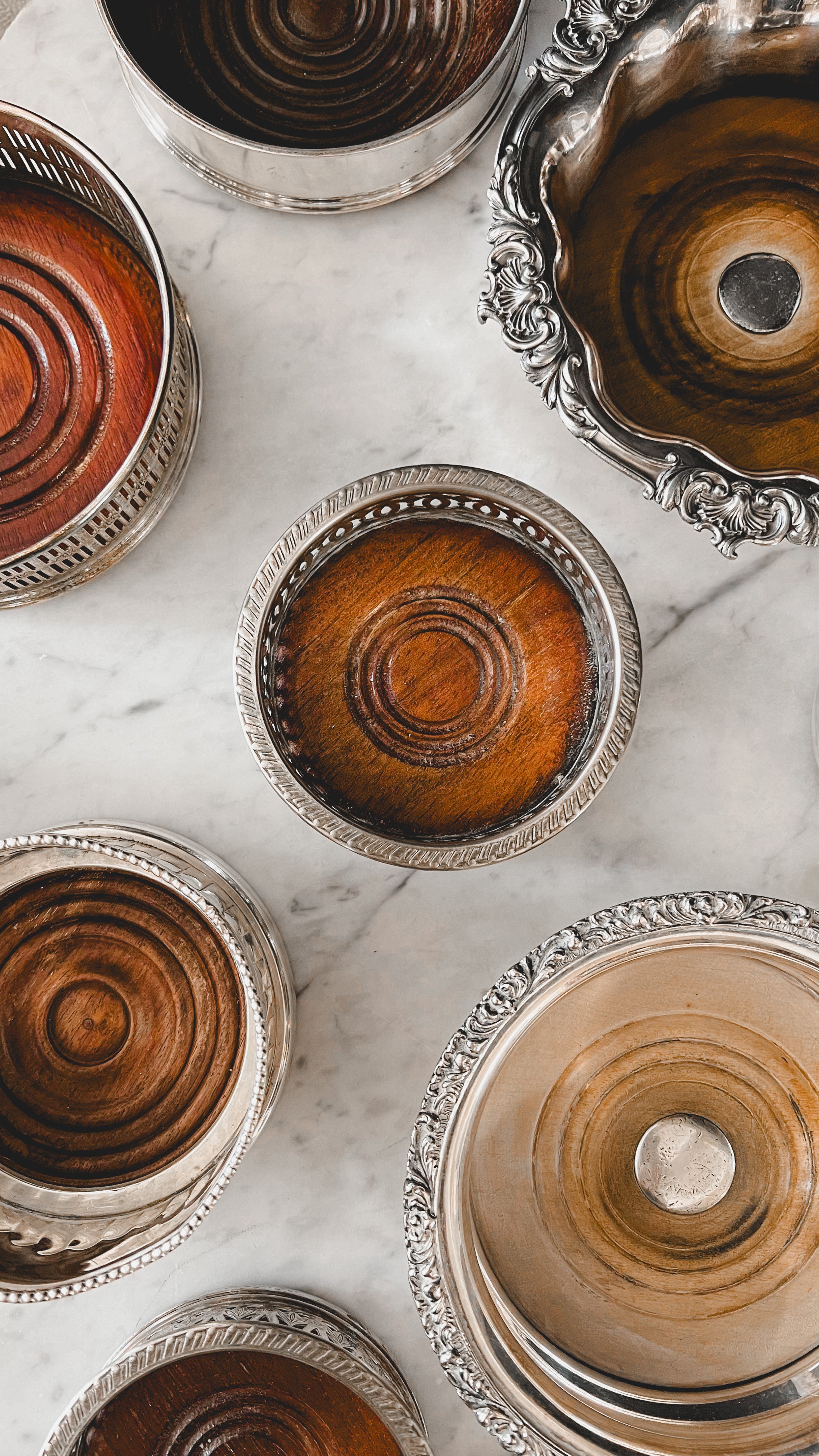 Antique/Vintage English Wine Coasters