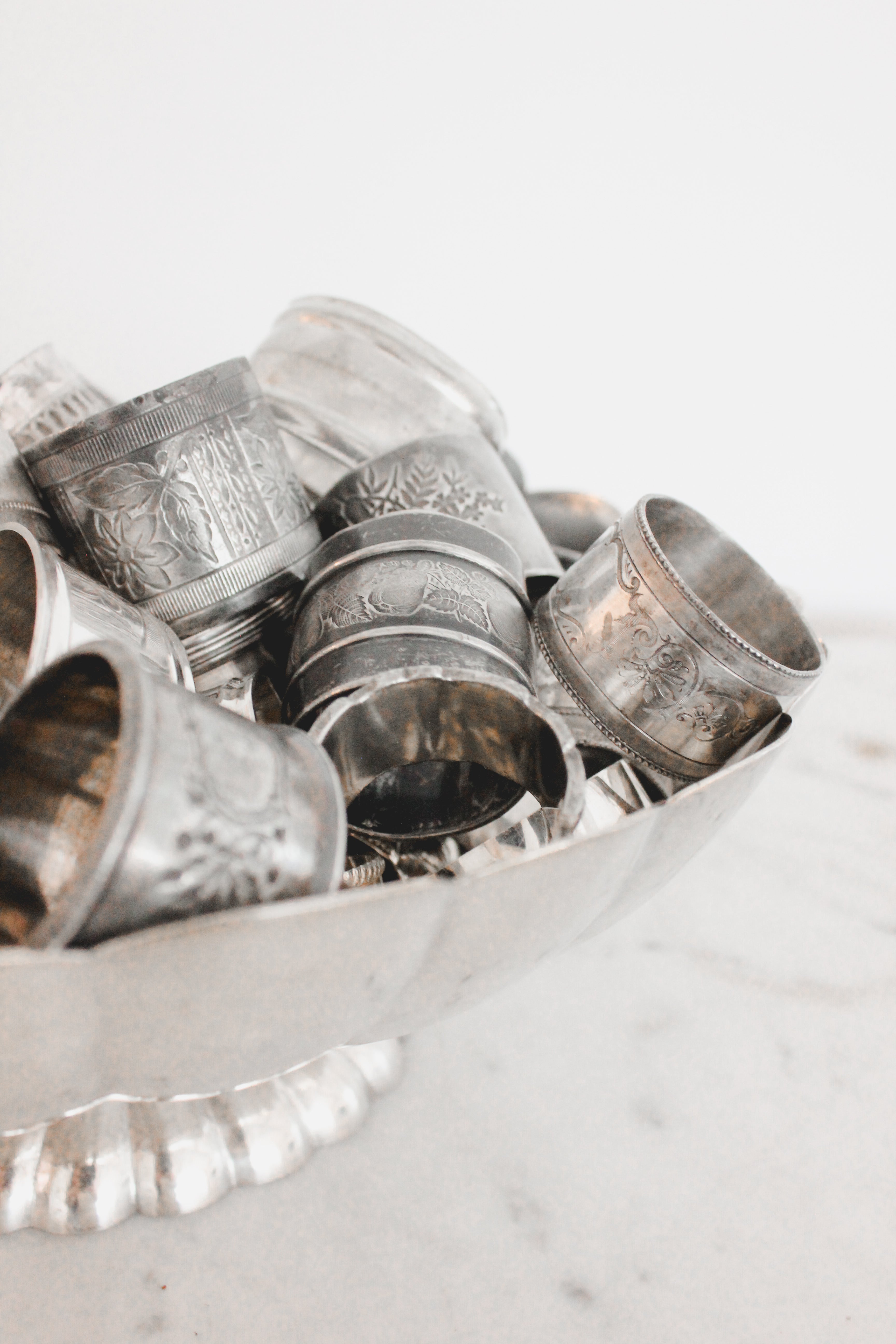 Collected Antique & Vintage Silver Plate Napkin Rings