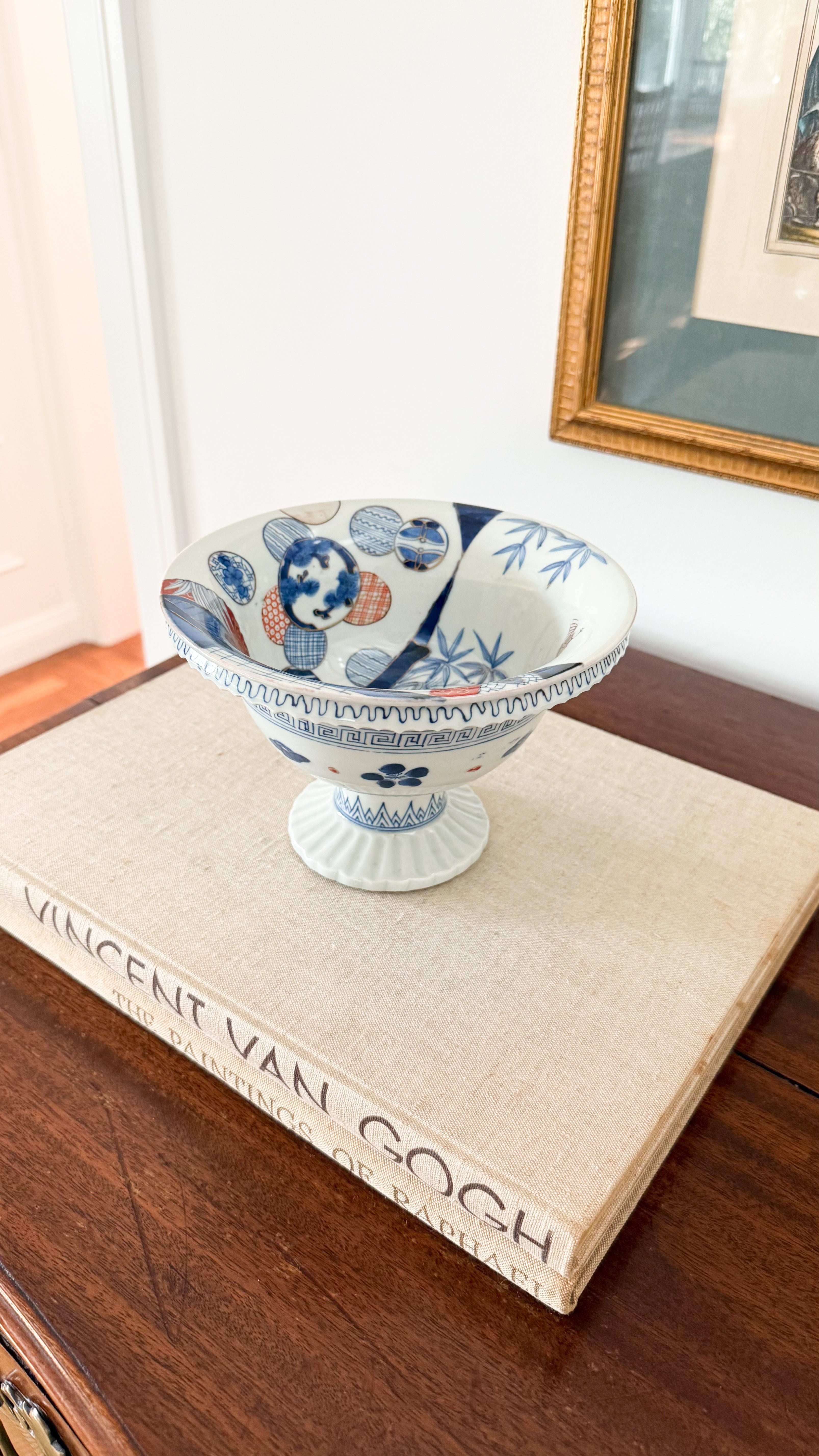 Antique Japanese Pedestal Bowl