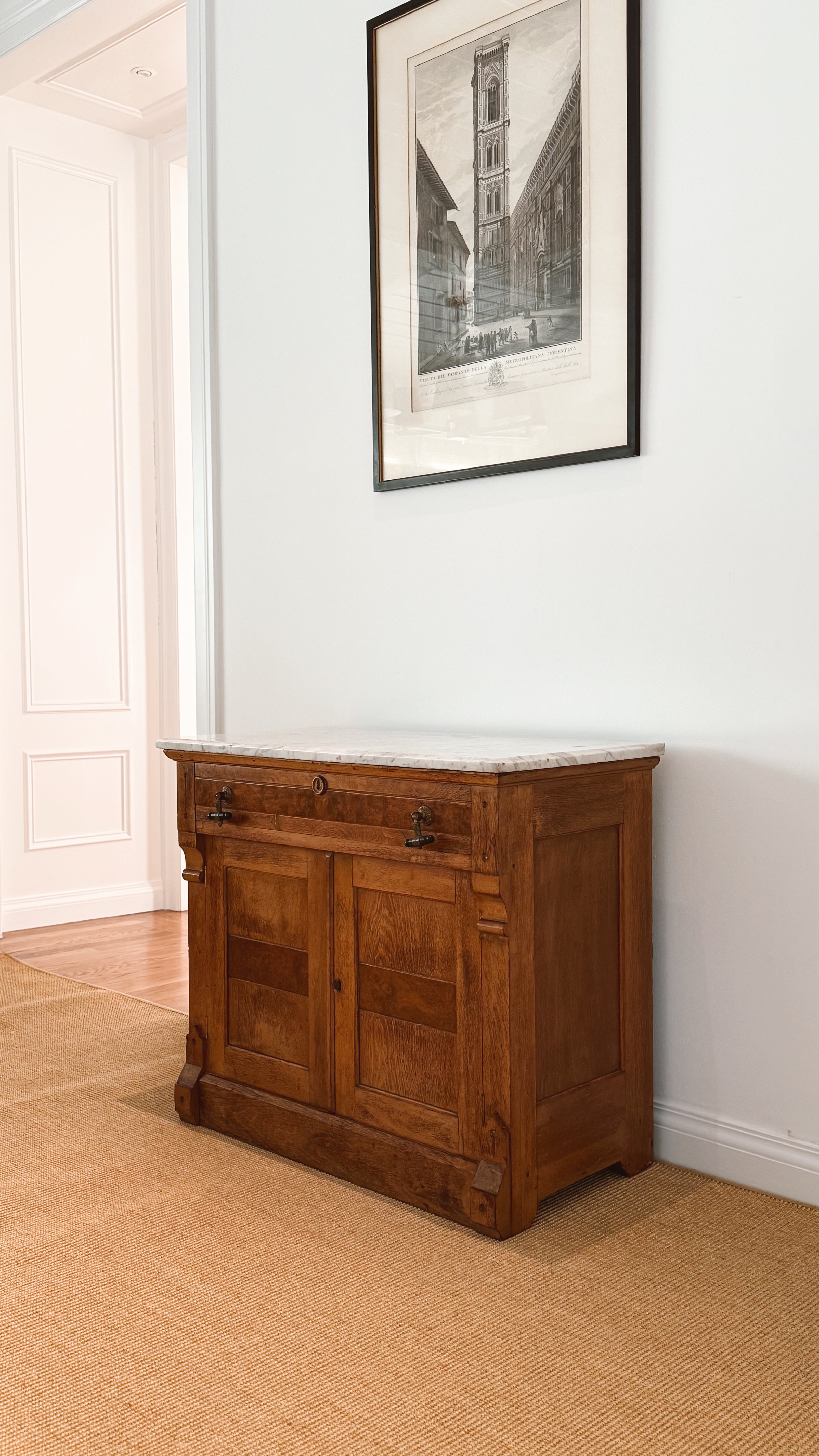 Antique 19th c Marble Cabinet