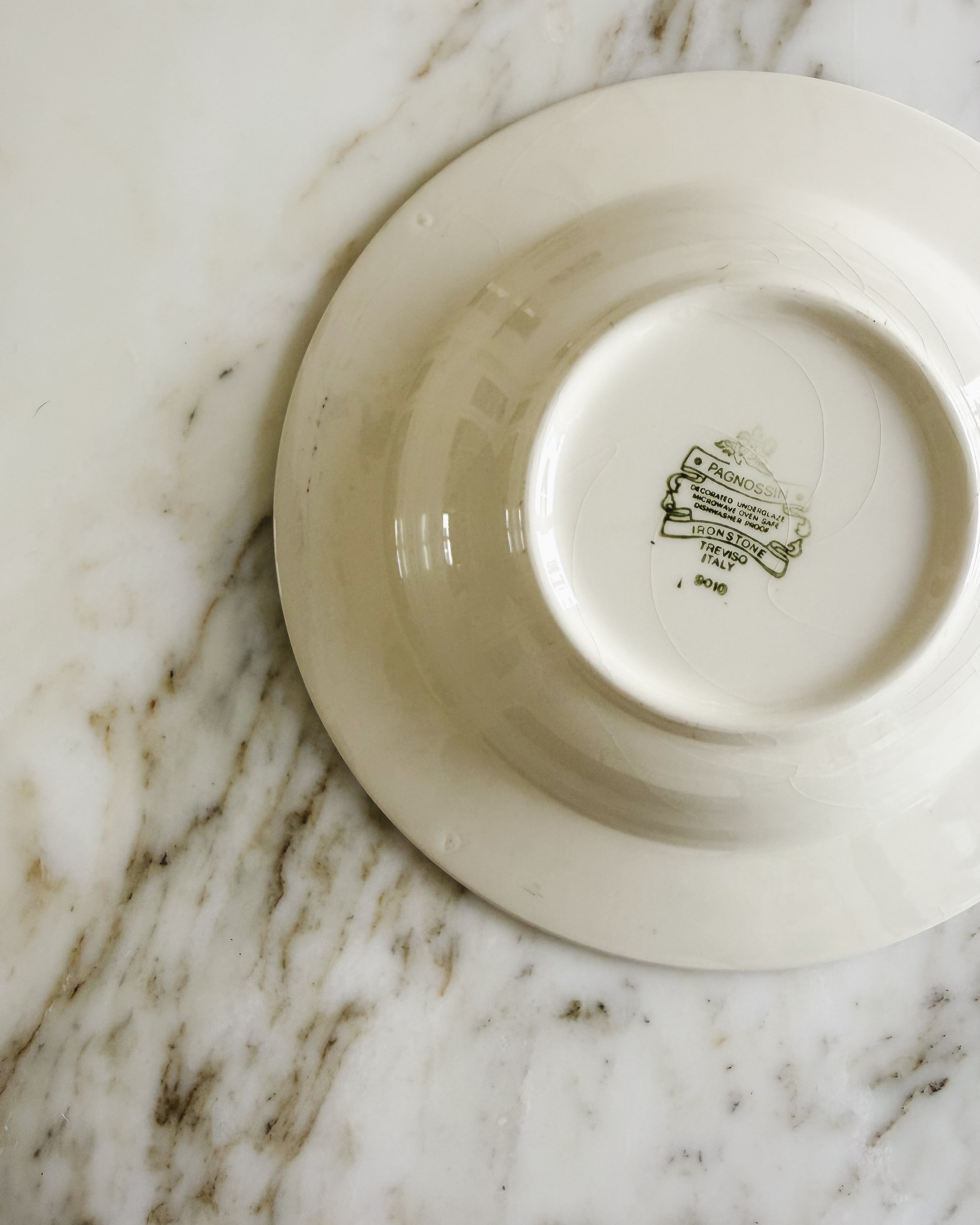 Vintage European Basketweave Ironstone Bowls, Set of 4