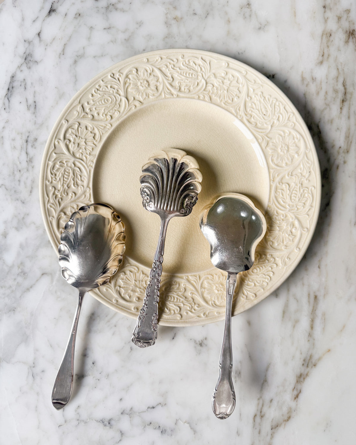 Vintage & Antique Silver Shell Serving Spoon