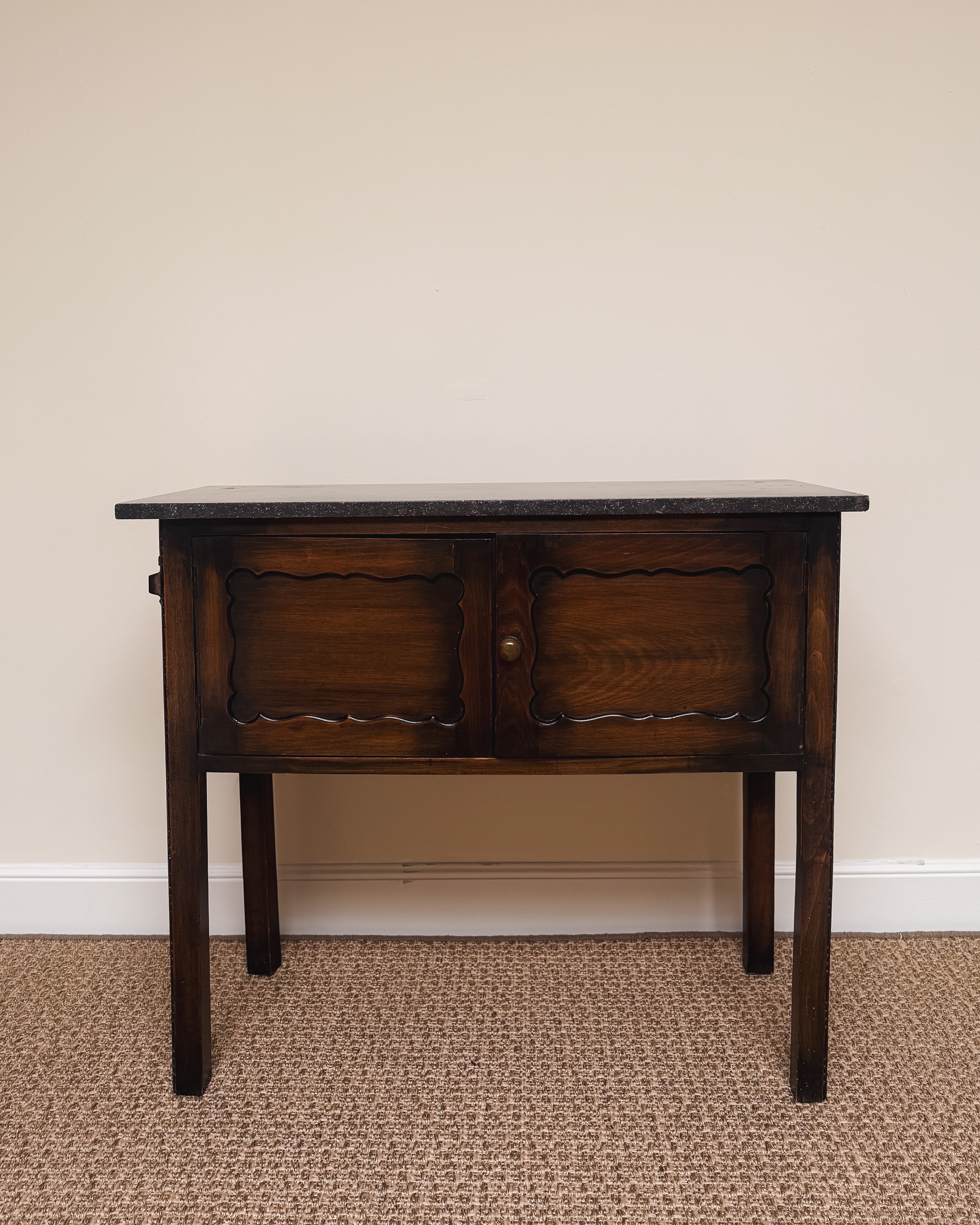 Antique Granite Top Cabinet