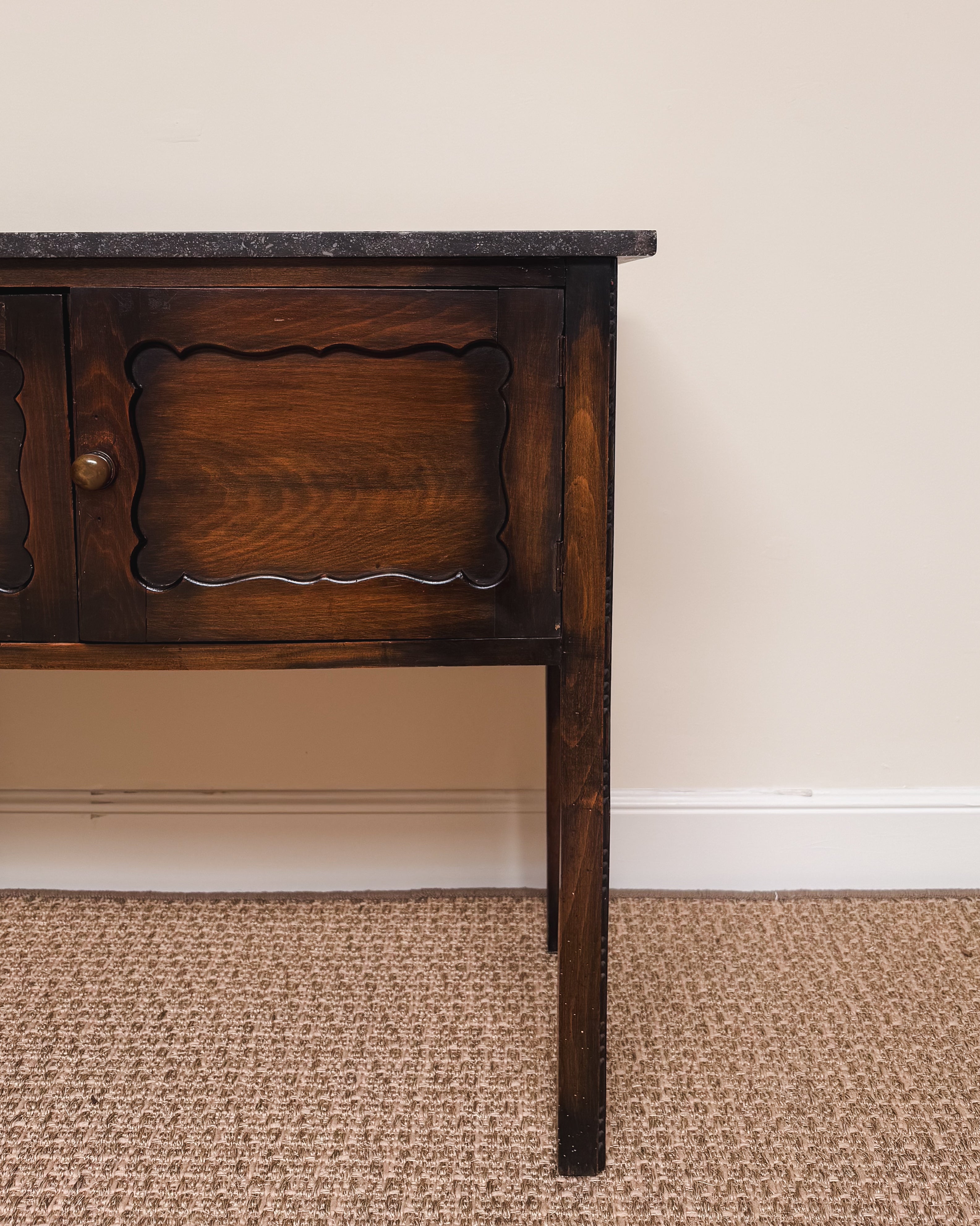 Antique Granite Top Cabinet