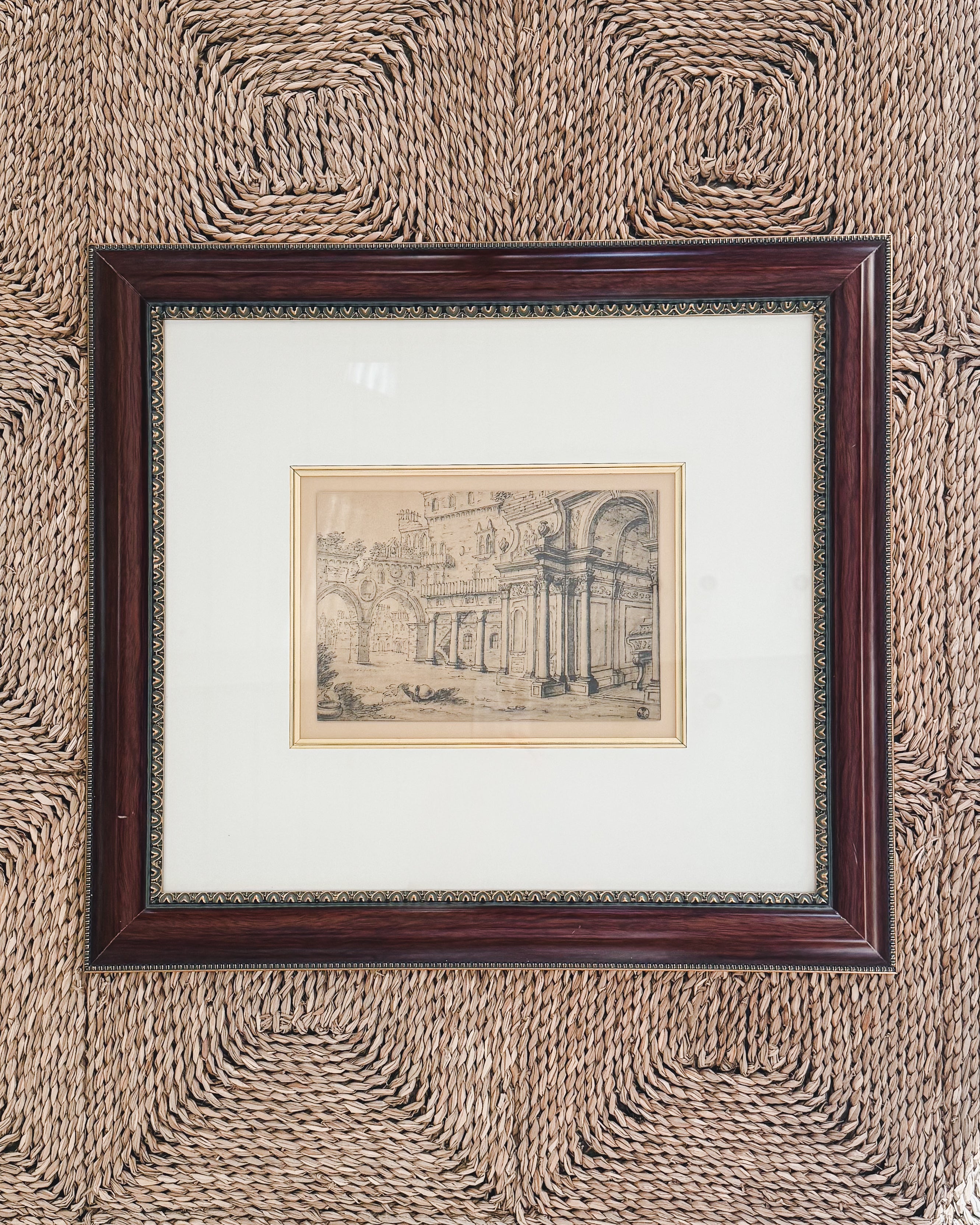 Vintage Italian Architectural Print