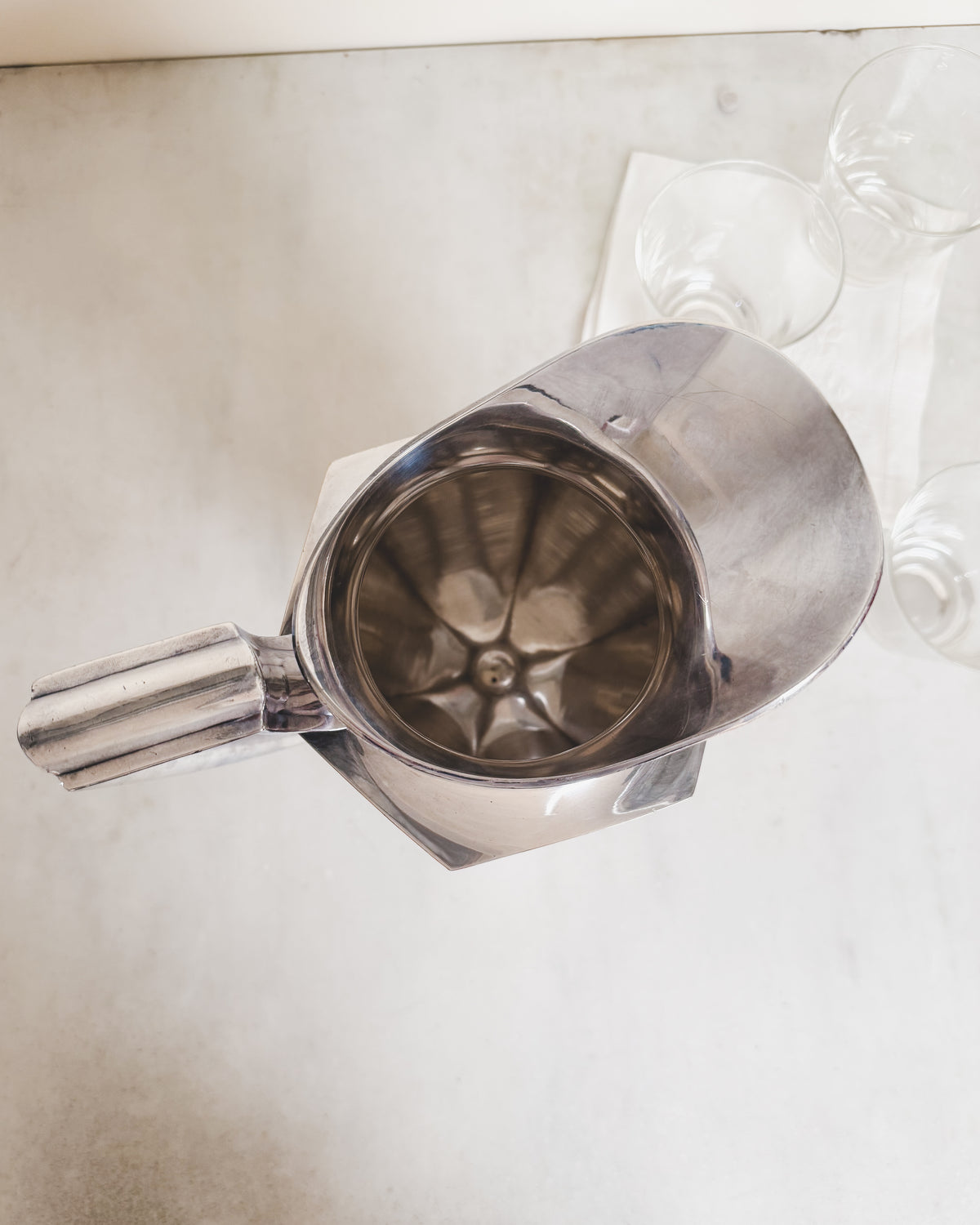 Antique Silver Monogrammed Water Pitcher
