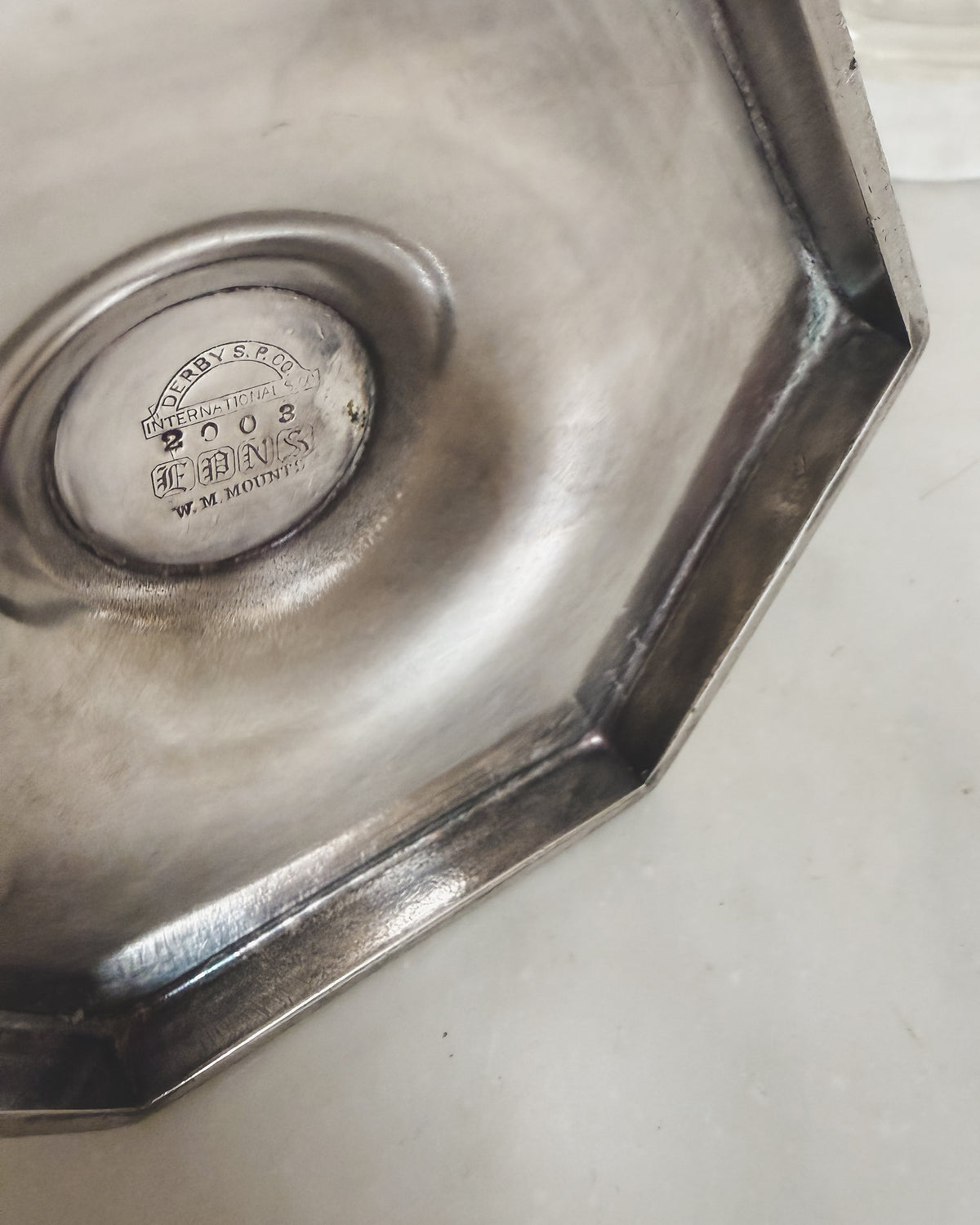 Antique Silver Monogrammed Water Pitcher